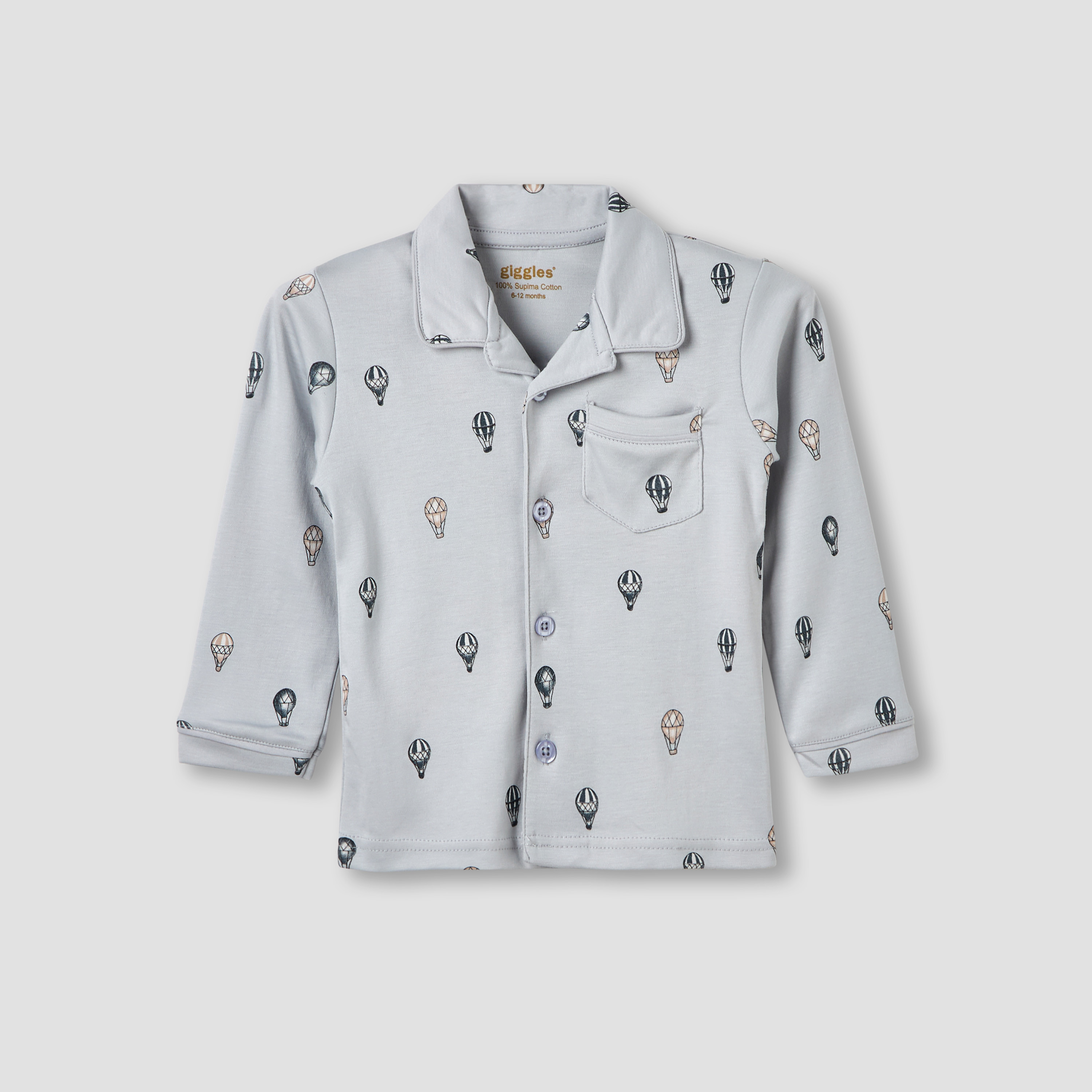 طقم بنطلون بيجاما وقميص قطن بياقة عادية وأكمام طويلة وطبعات من جيجلز-baby-boys-clothing-nightwear-pyjamasets-image-3