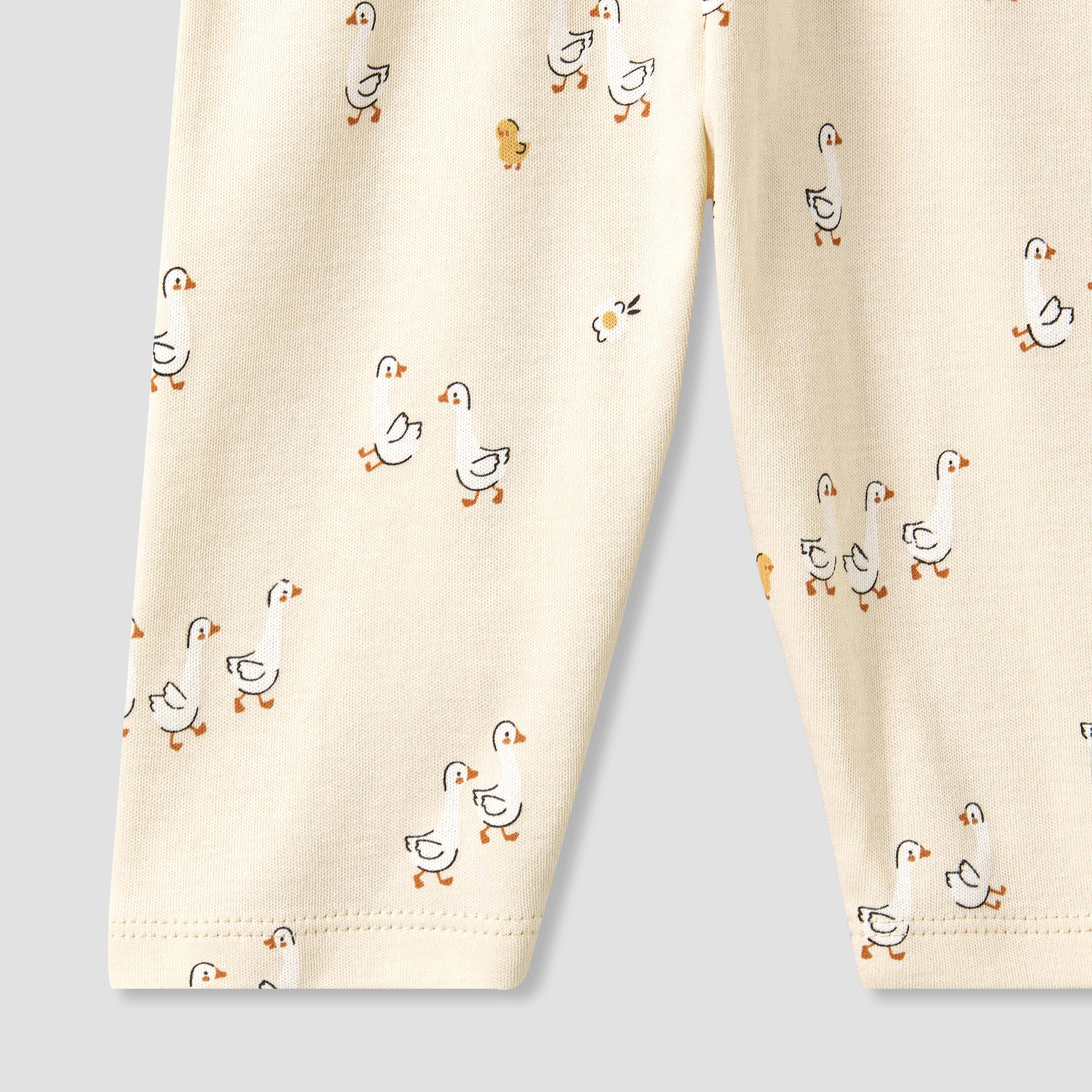 Juniors Cotton Collared Long Sleeves Pyjama Set with Duck Print-baby-girls-clothing-nightwear-pyjamasets-image-10