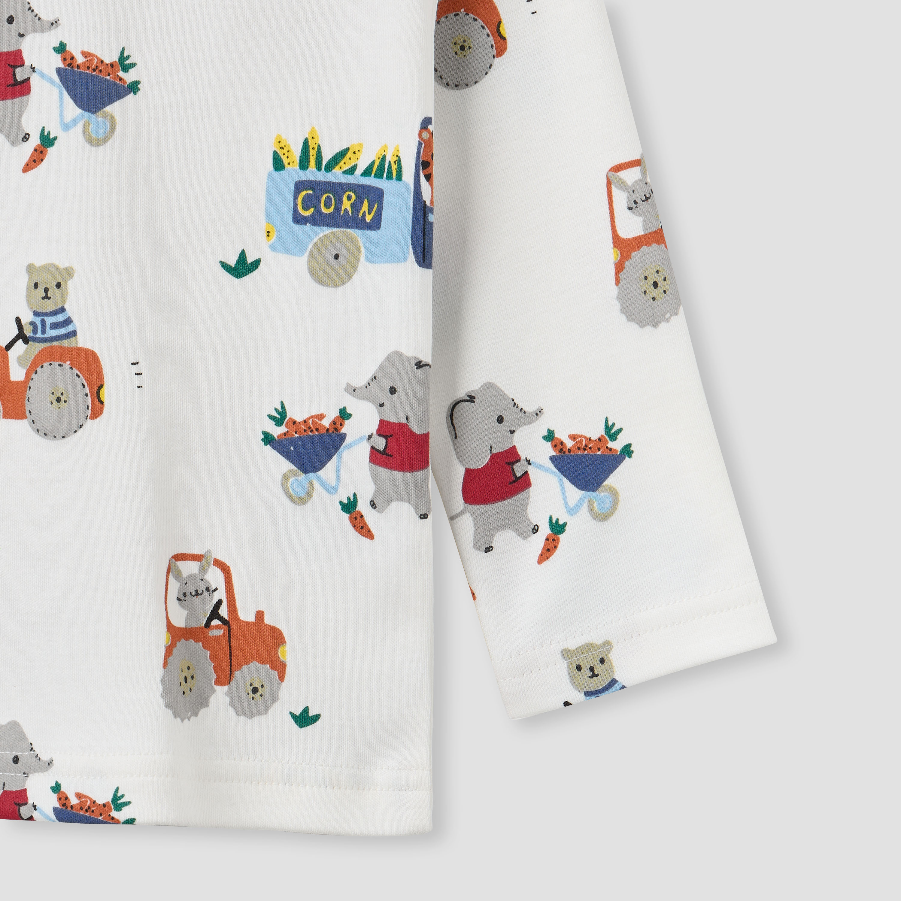 Juniors Cotton Round Neck Long Sleeves PyjamaSet with Print-baby-girls-clothing-nightwear-pyjamasets-image-5