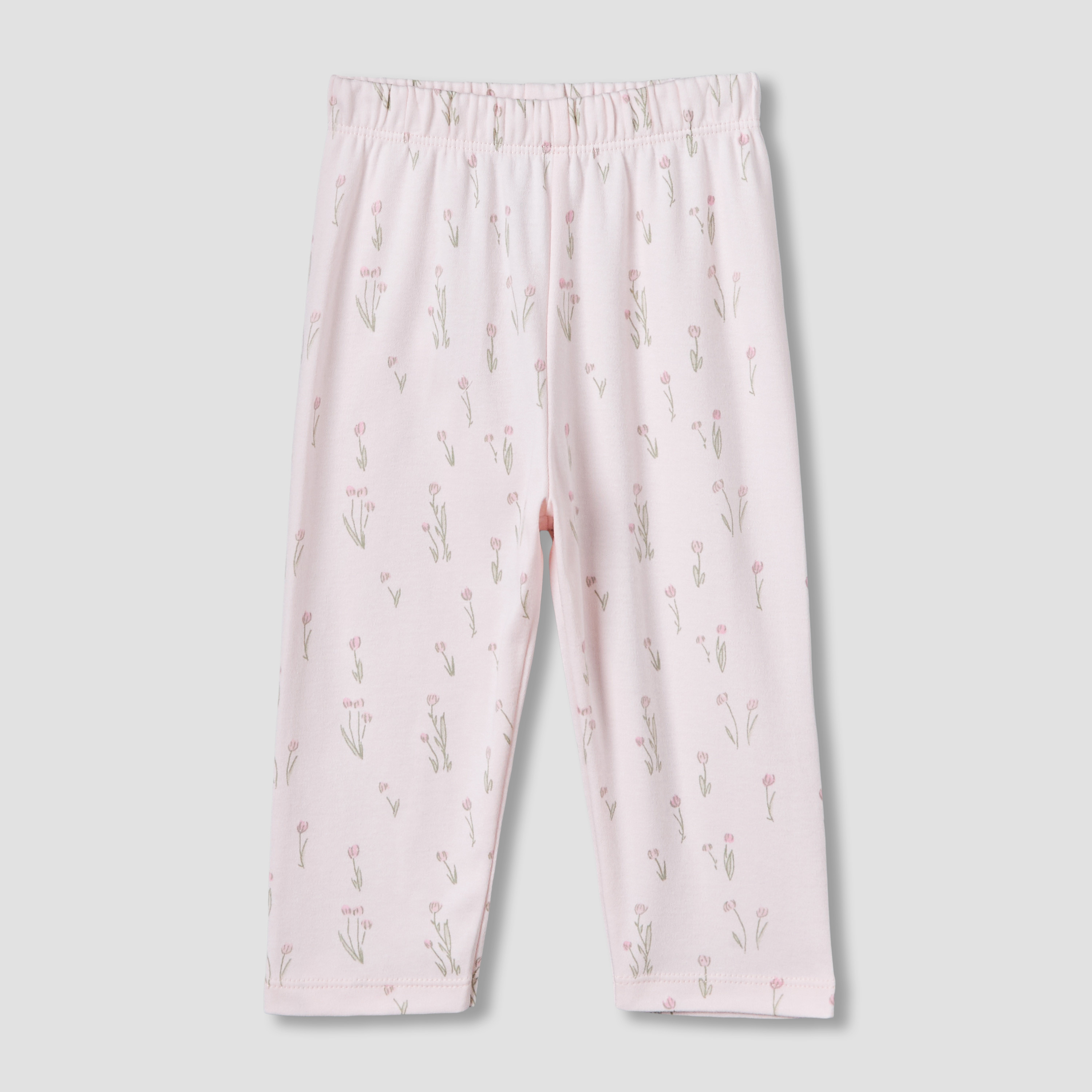 Juniors Cotton Collared Long Sleeves Pyjama Set with Floral Print-baby-girls-clothing-nightwear-pyjamasets-image-4