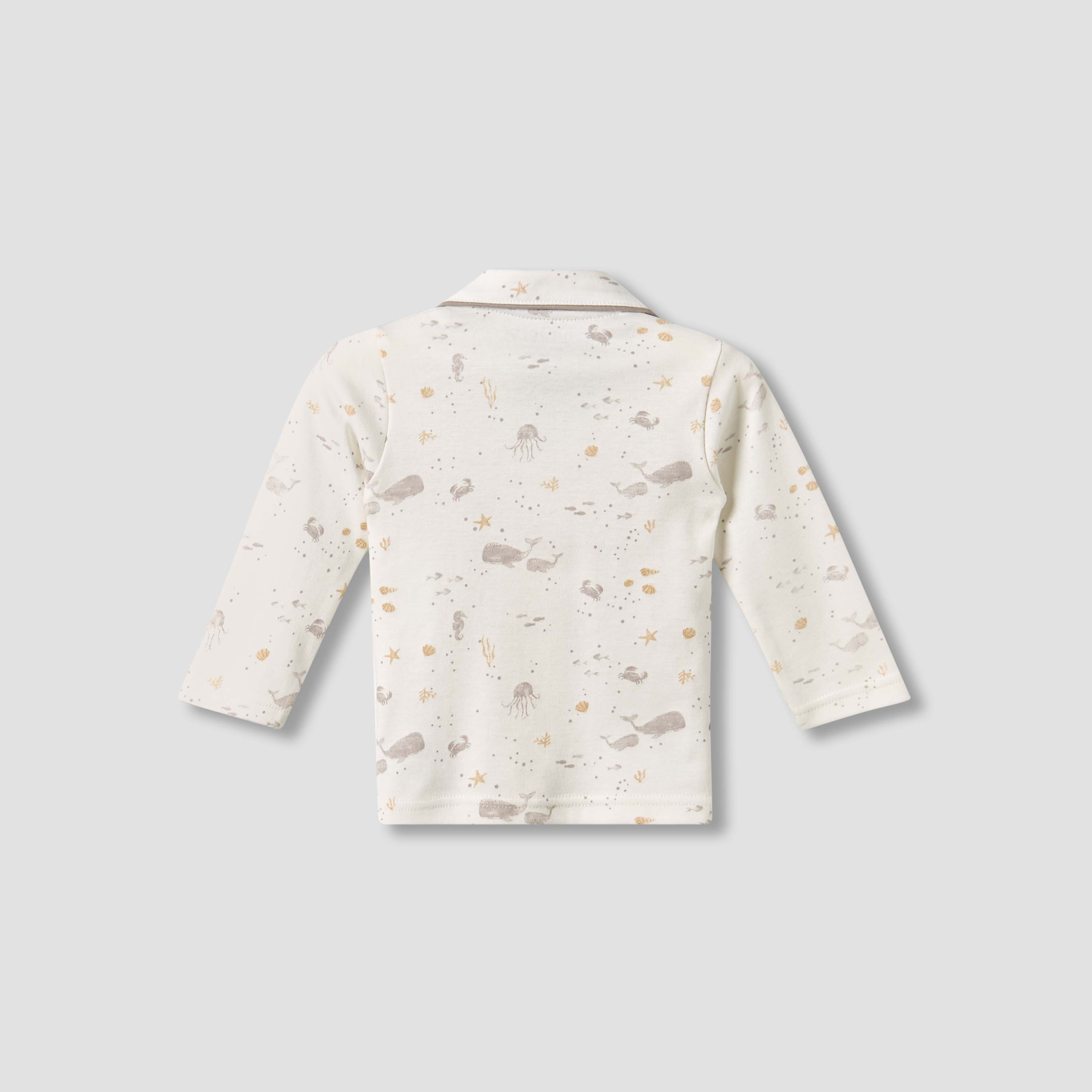 Juniors Cotton Collared Long Sleeves Pyjama Set with Underwater Print-baby-boys-clothing-nightwear-pyjamasets-image-5
