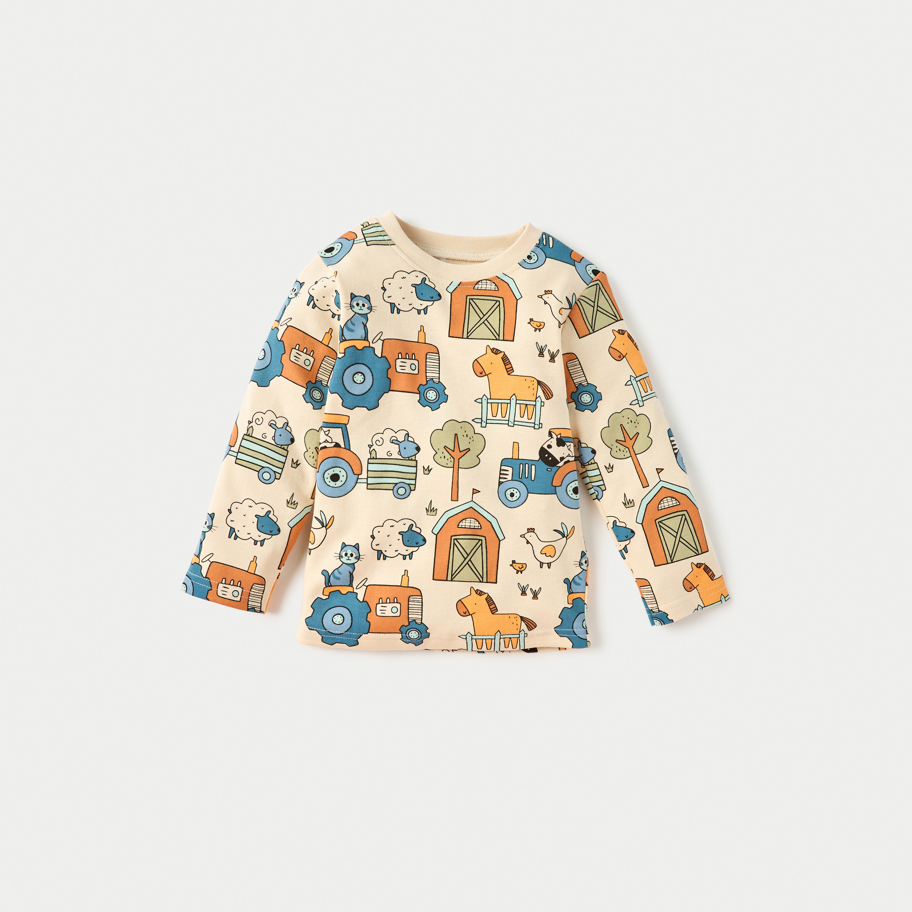 Juniors Printed Long Sleeves T-shirt and Pyjama Set-baby-boys-clothing-nightwear-pyjamasets-image-2