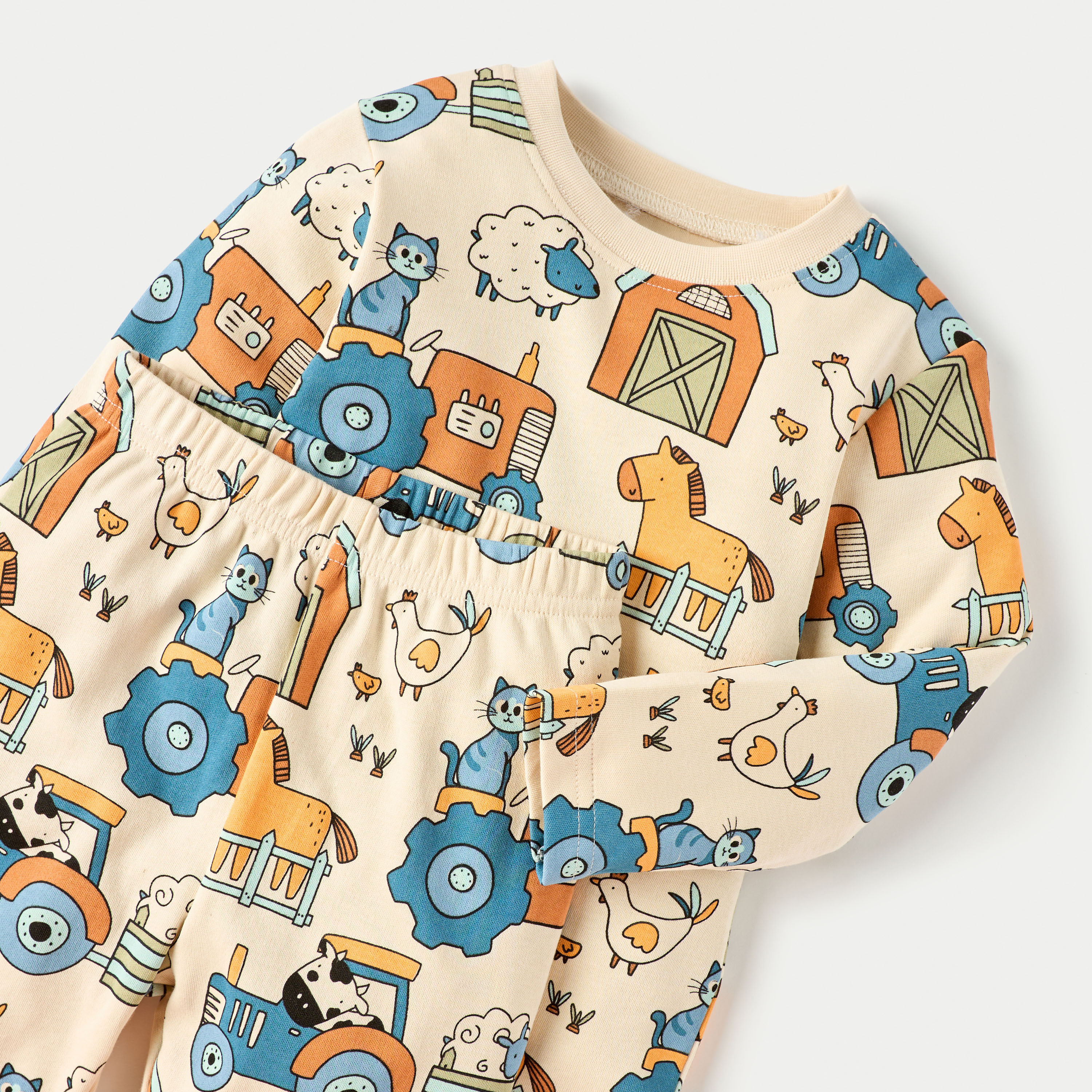 Juniors Printed Long Sleeves T-shirt and Pyjama Set-baby-boys-clothing-nightwear-pyjamasets-image-4