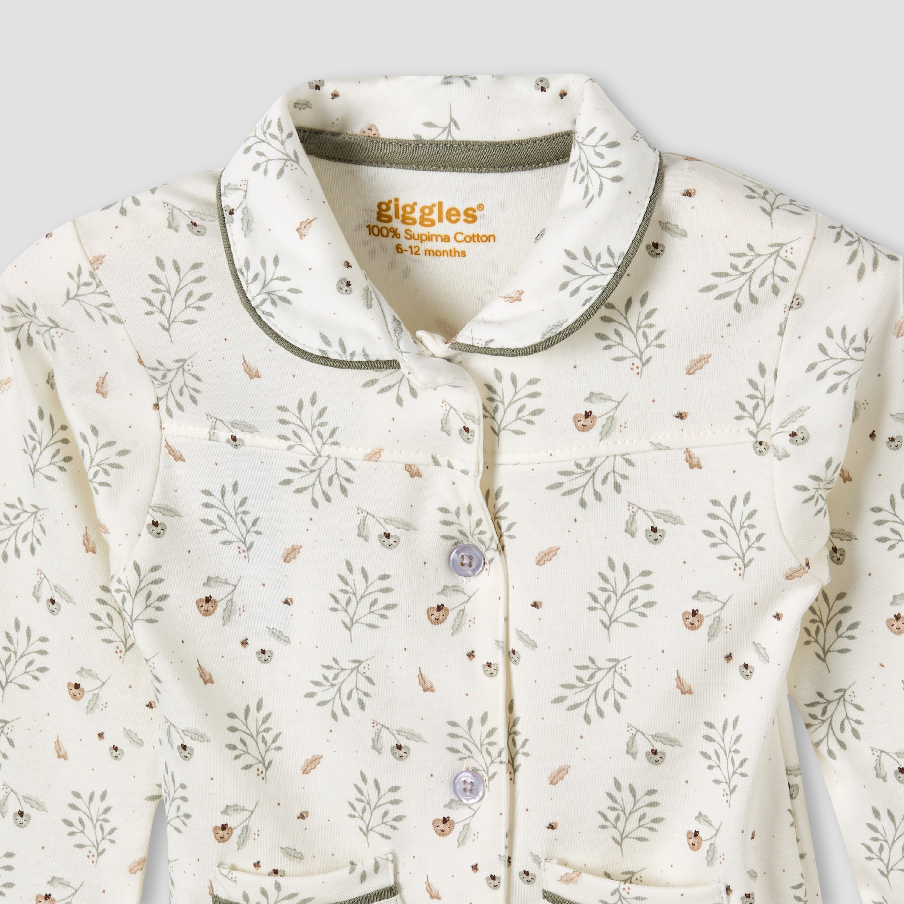 Giggles Cotton Collared Neck Long Sleeve Pyjama Set with Print-baby-girls-clothing-nightwear-pyjamasets-image-5
