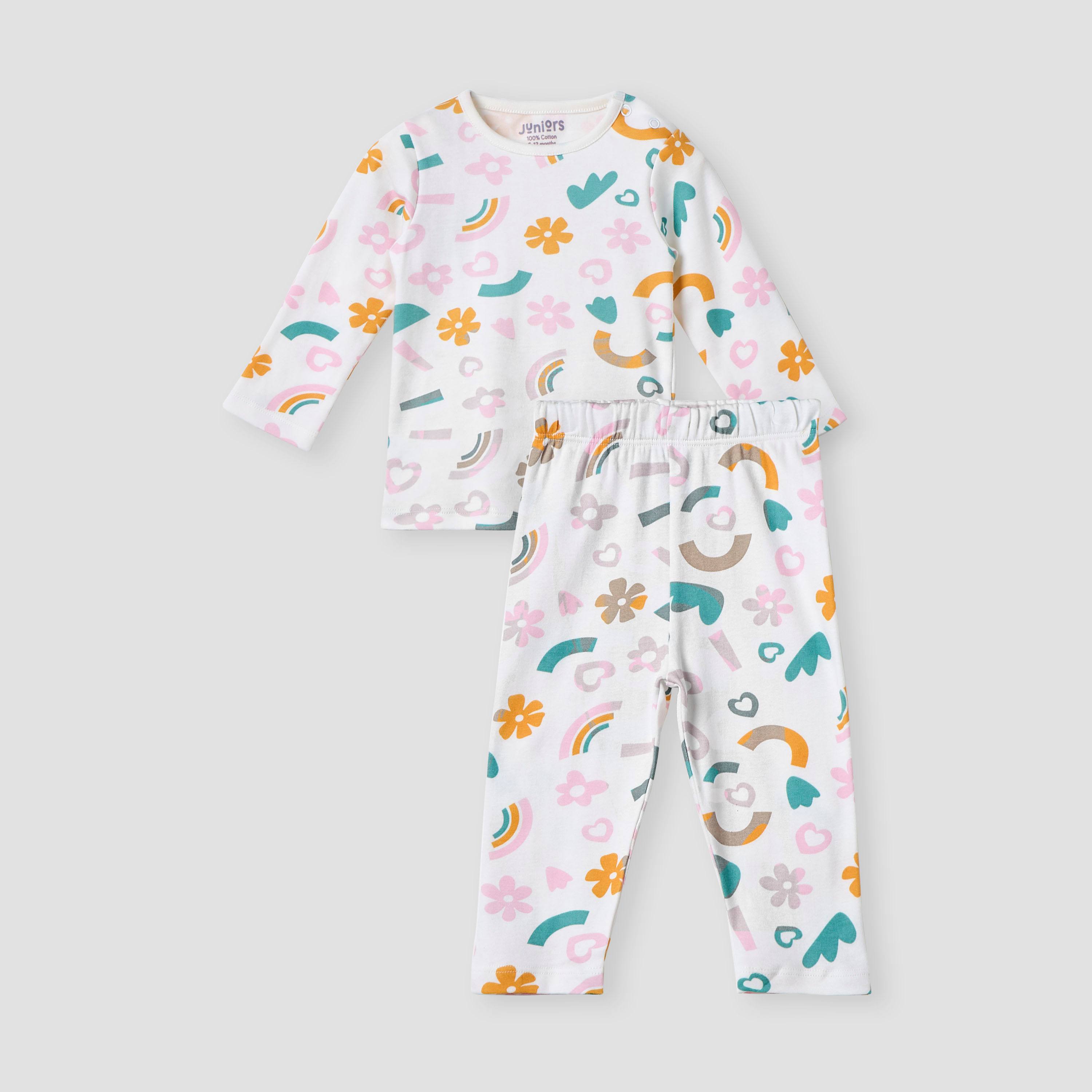 Juniors Printed T-shirt and Pyjama Set-baby-boys-clothing-nightwear-pyjamasets-image-1