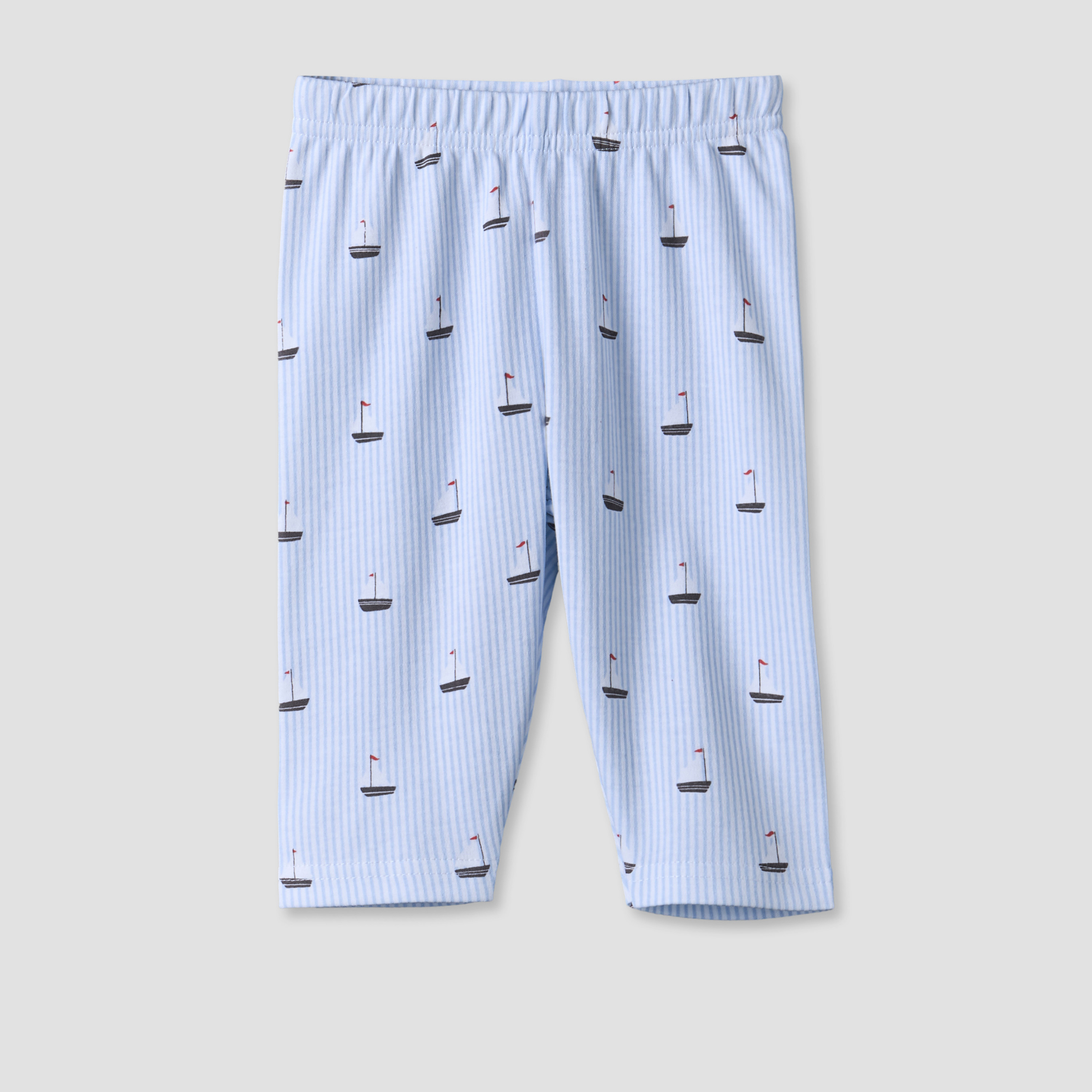 Juniors Cotton Collared Long Sleeves Pyjama Set with Nautical Print-baby-boys-clothing-nightwear-pyjamasets-image-4