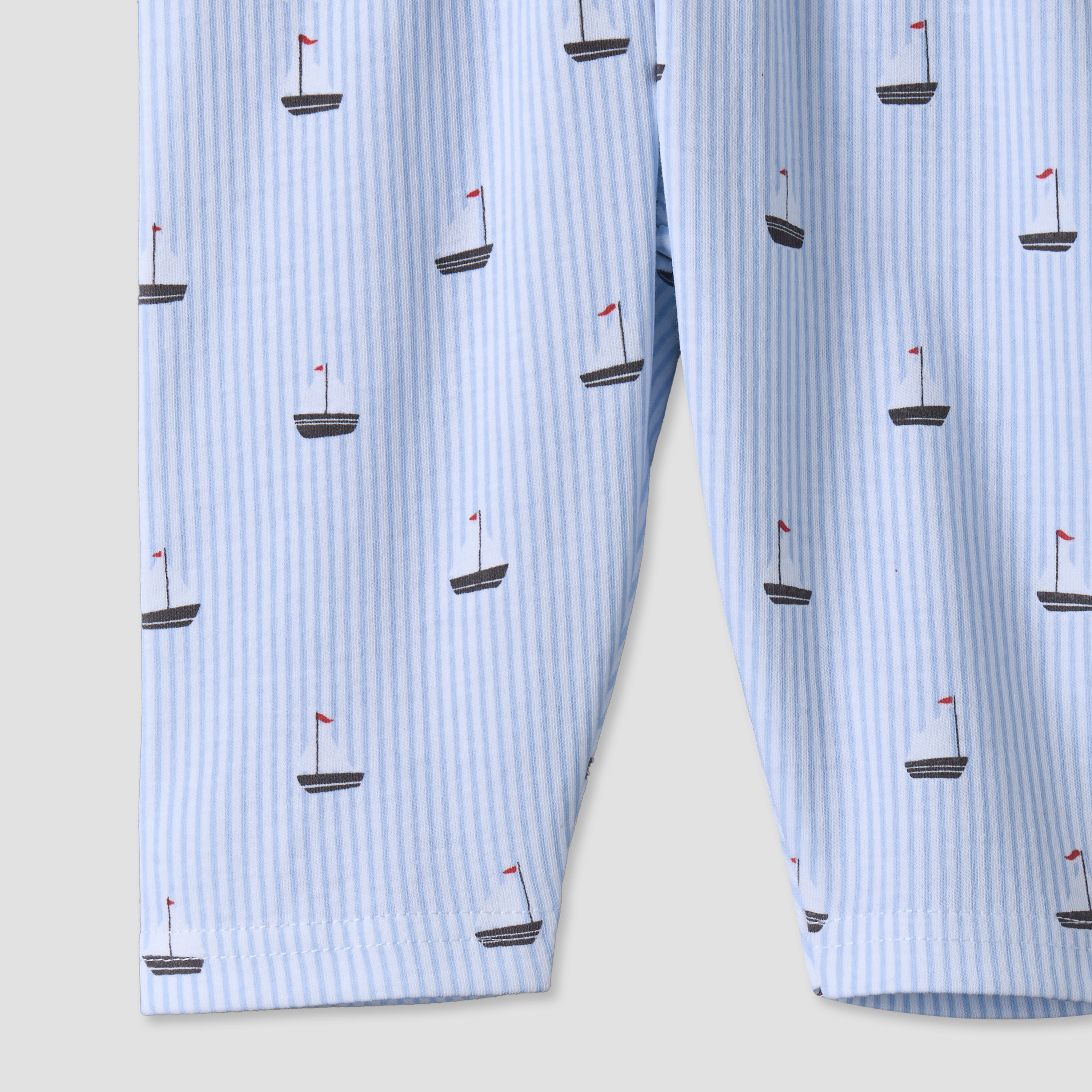 Juniors Cotton Collared Long Sleeves Pyjama Set with Nautical Print-baby-boys-clothing-nightwear-pyjamasets-image-10