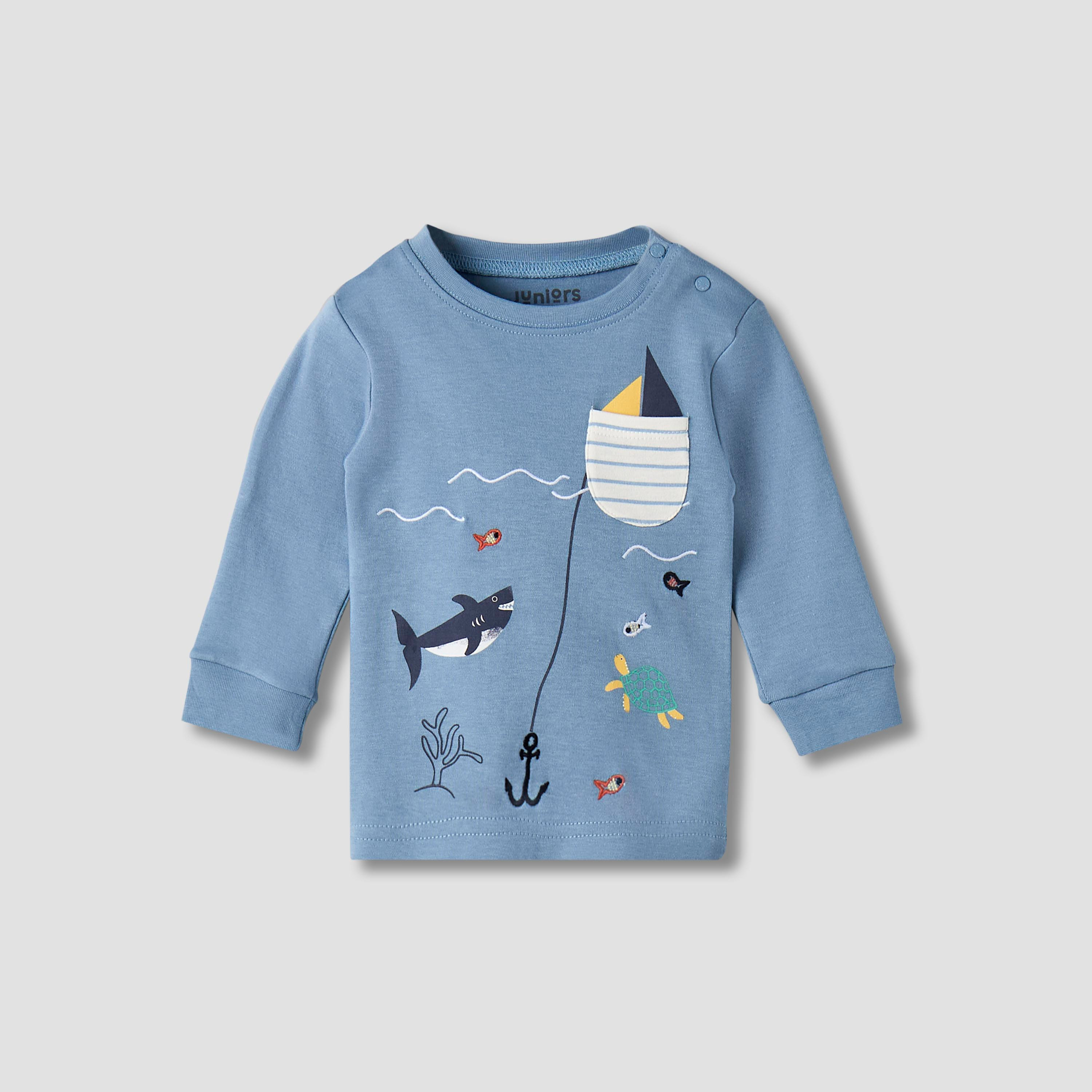 طقم بيجاما قطن مطرز بأكمام طويلة من جونيورز-baby-boys-clothing-nightwear-pyjamasets-image-3