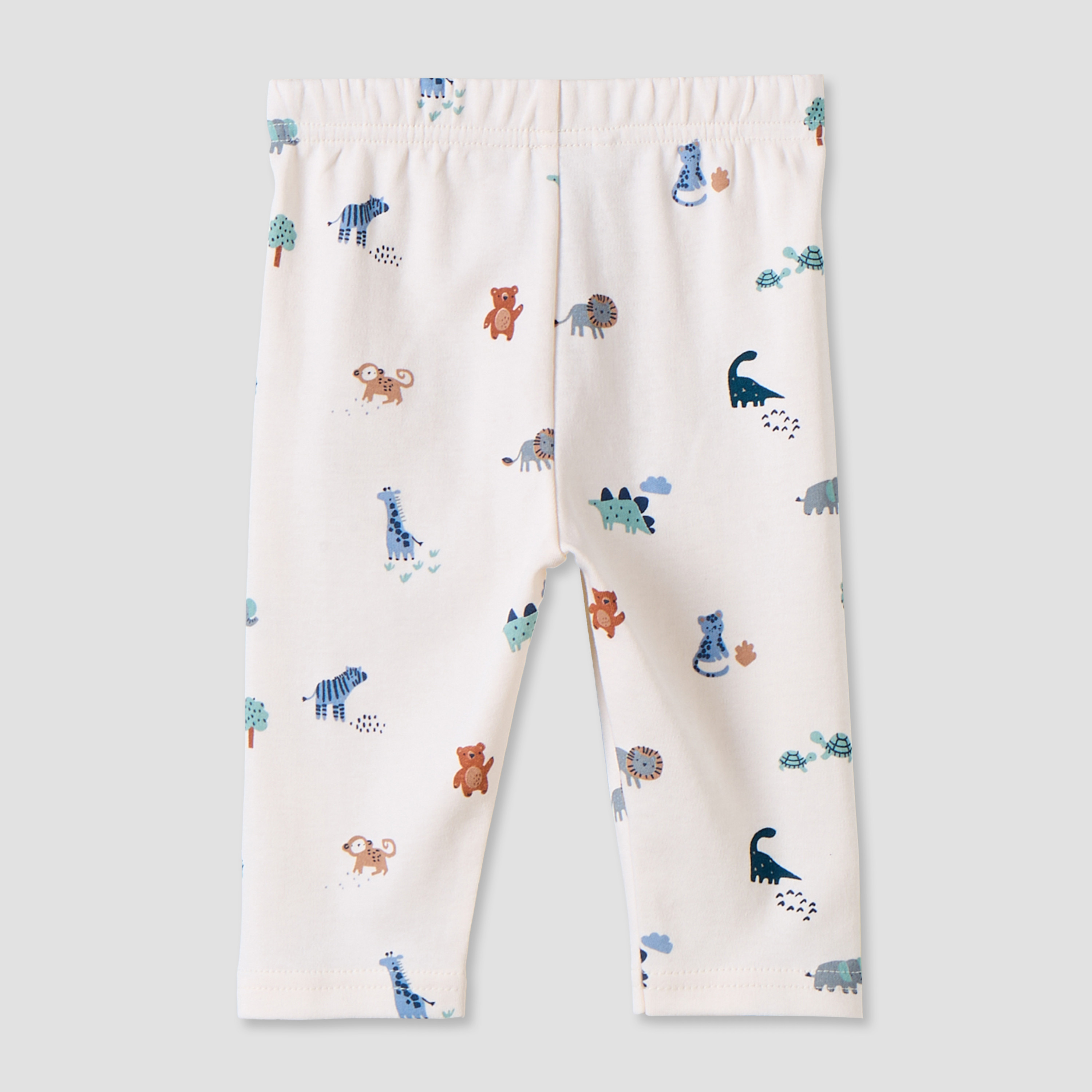Juniors Cotton Collared Long Sleeves Pyjama Set with Safari Print-baby-boys-clothing-nightwear-pyjamasets-image-3