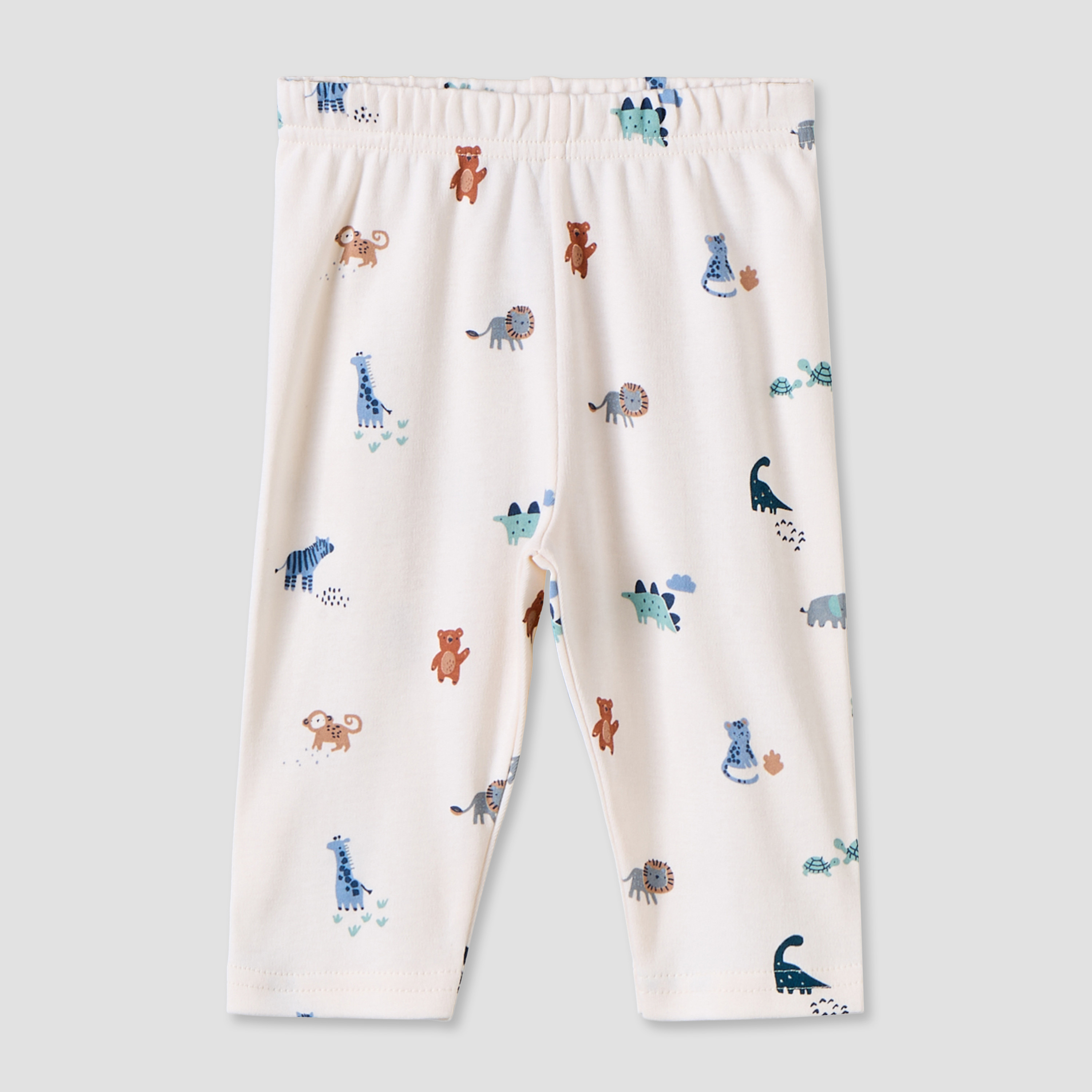 Juniors Cotton Collared Long Sleeves Pyjama Set with Safari Print-baby-boys-clothing-nightwear-pyjamasets-image-5