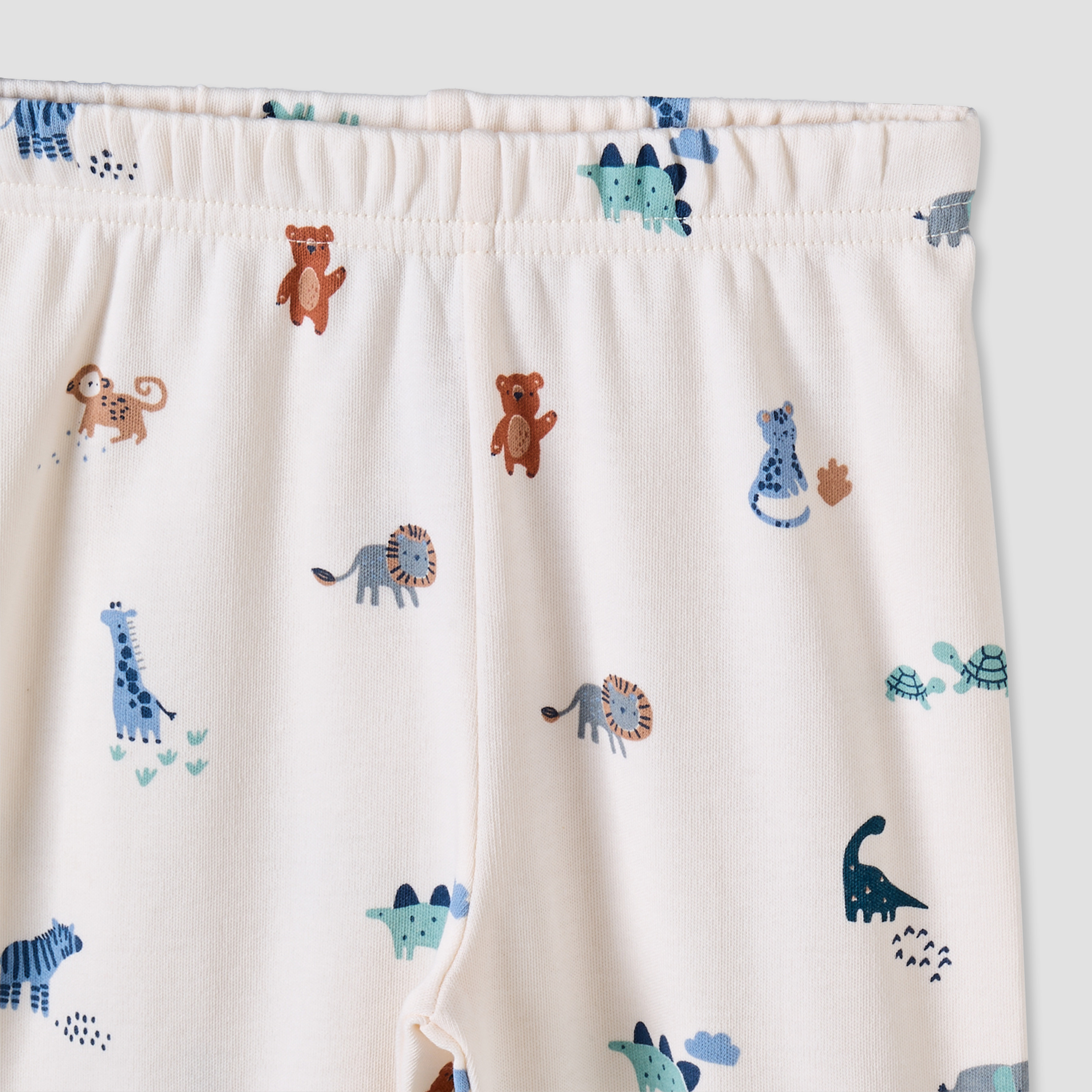 Juniors Cotton Collared Long Sleeves Pyjama Set with Safari Print-baby-boys-clothing-nightwear-pyjamasets-image-7
