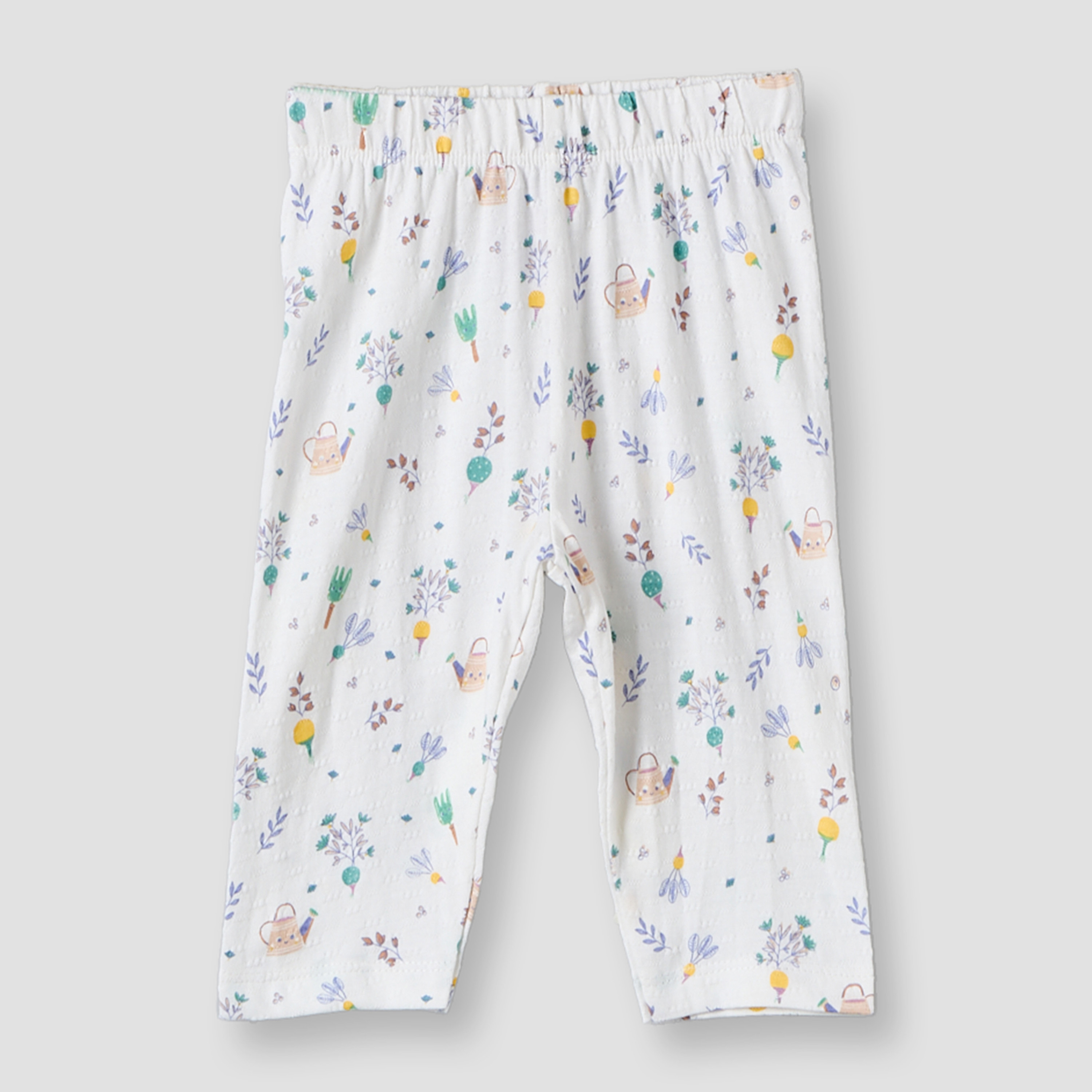 Juniors Cotton Collared Long Sleeves Pyjama Set with Botanical Print-baby-girls-clothing-nightwear-pyjamasets-image-5