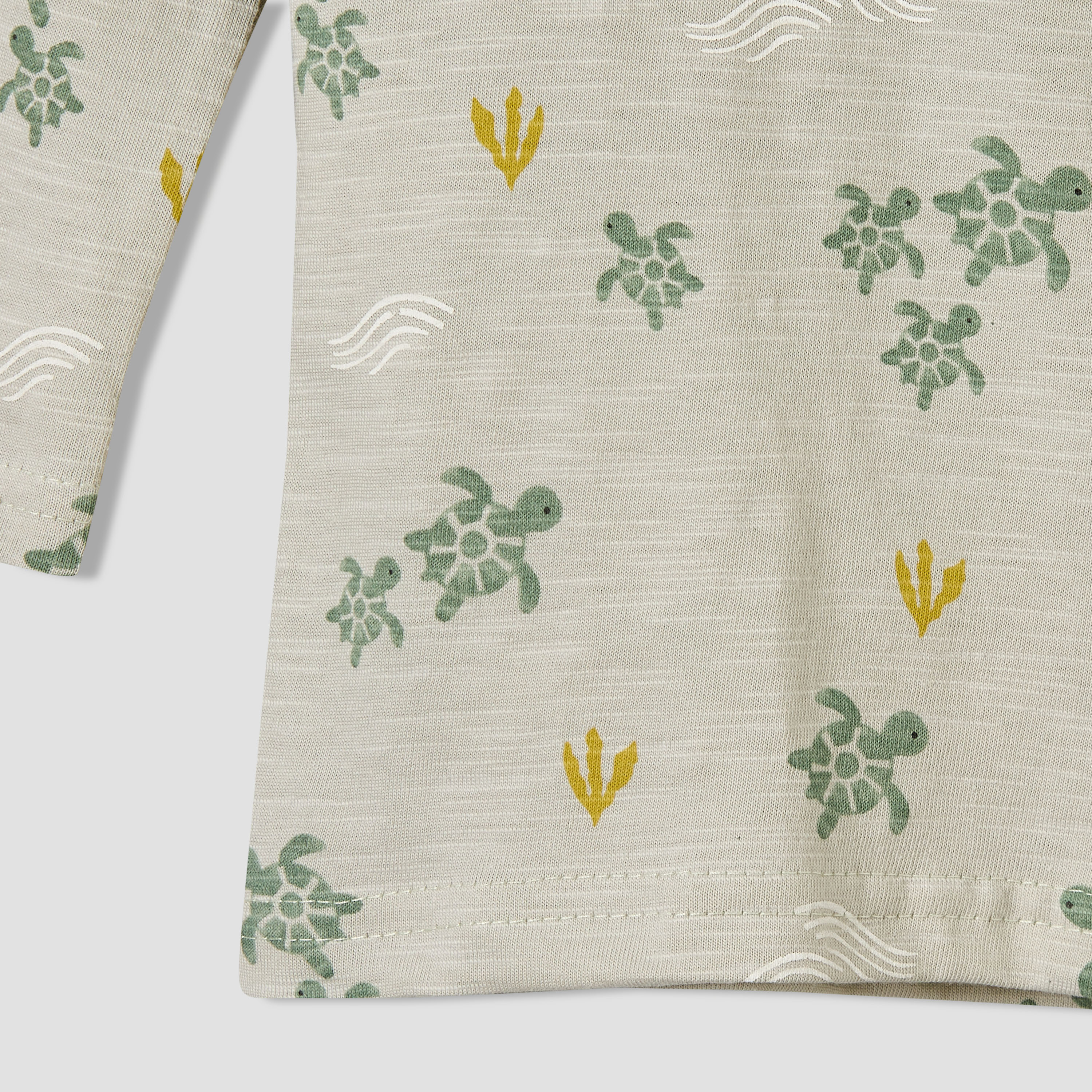 Juniors Cotton Round Neck Long Sleeves Pyjama Set with Turtle Print-baby-boys-clothing-nightwear-pyjamasets-image-8