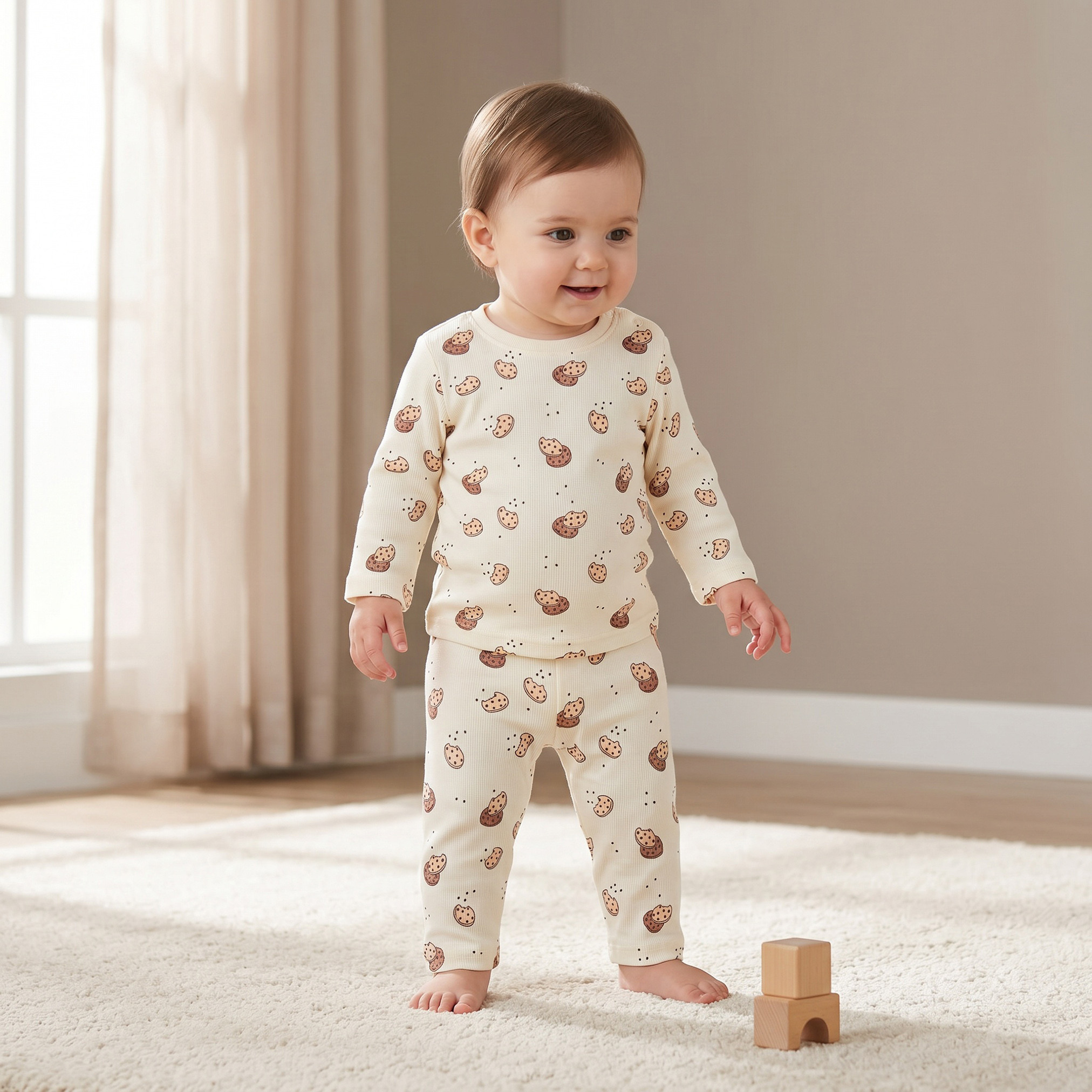 Juniors Cotton Crew Neck Long Sleeves Pyjama Set with Cookie Print-baby-boys-clothing-nightwear-pyjamasets-image-2