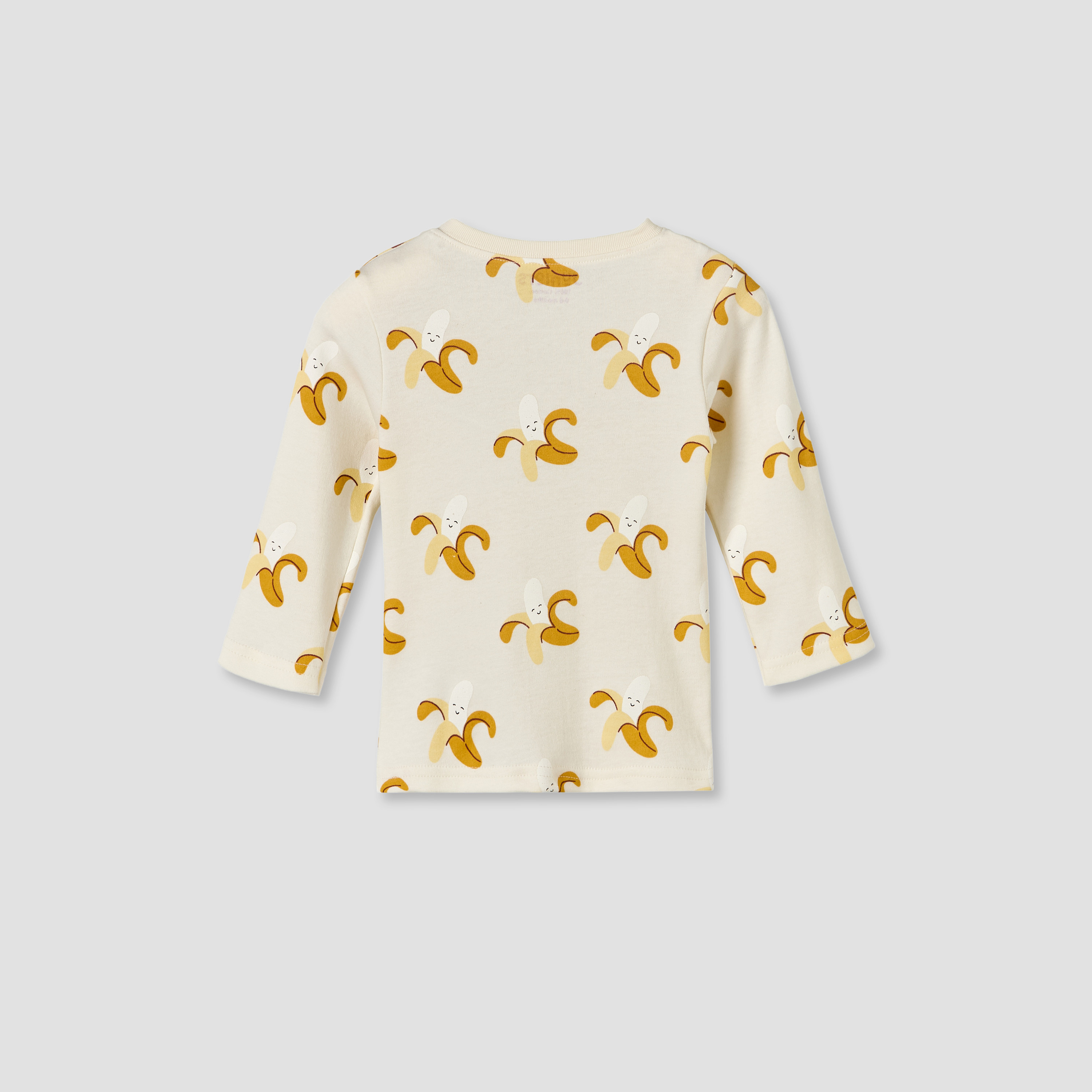 Juniors Cotton Round Neck Long Sleeves Pyjama Set with Banana Print-baby-boys-clothing-nightwear-pyjamasets-image-5