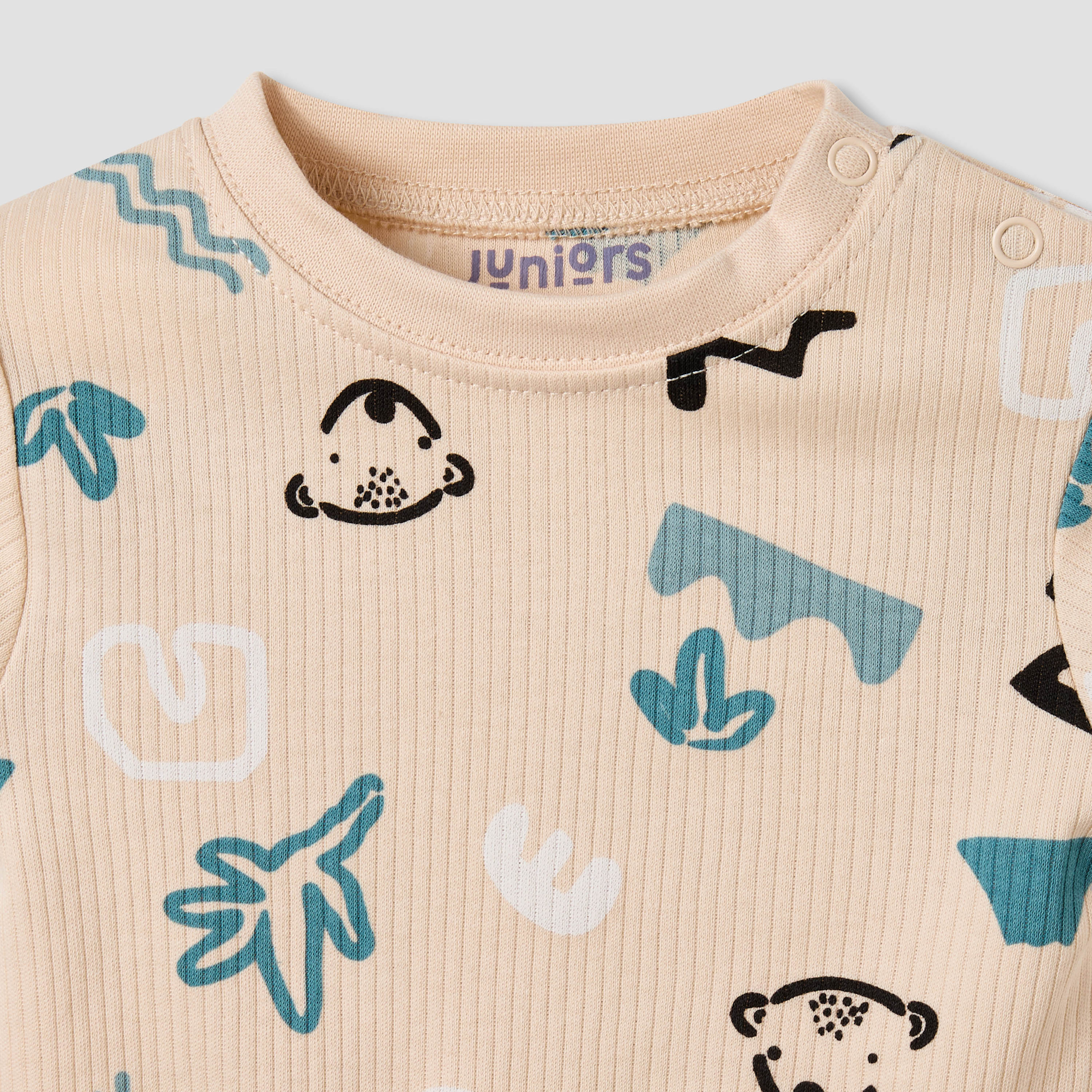 Juniors Cotton Round Neck Long Sleeves Pyjama Set with Fun Print-promo_babyshop_Buy3for79_QAT130126-image-5