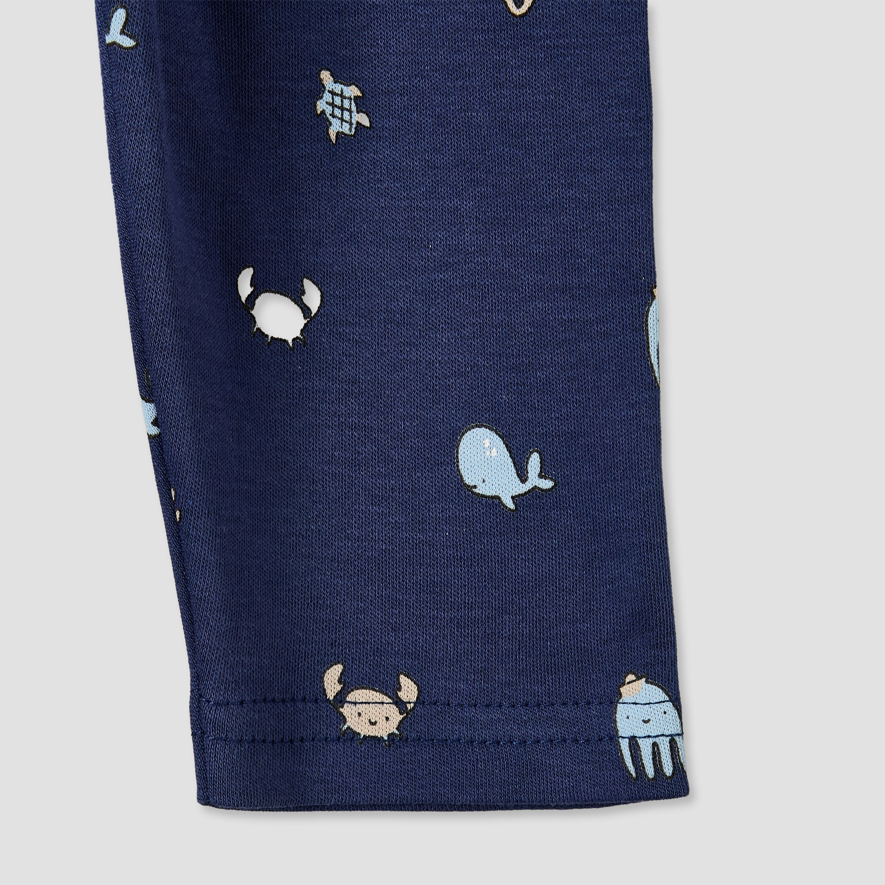 Juniors Cotton Round Neck Long Sleeves Pyjama Set with Underwater Print-baby-boys-clothing-nightwear-pyjamasets-image-10