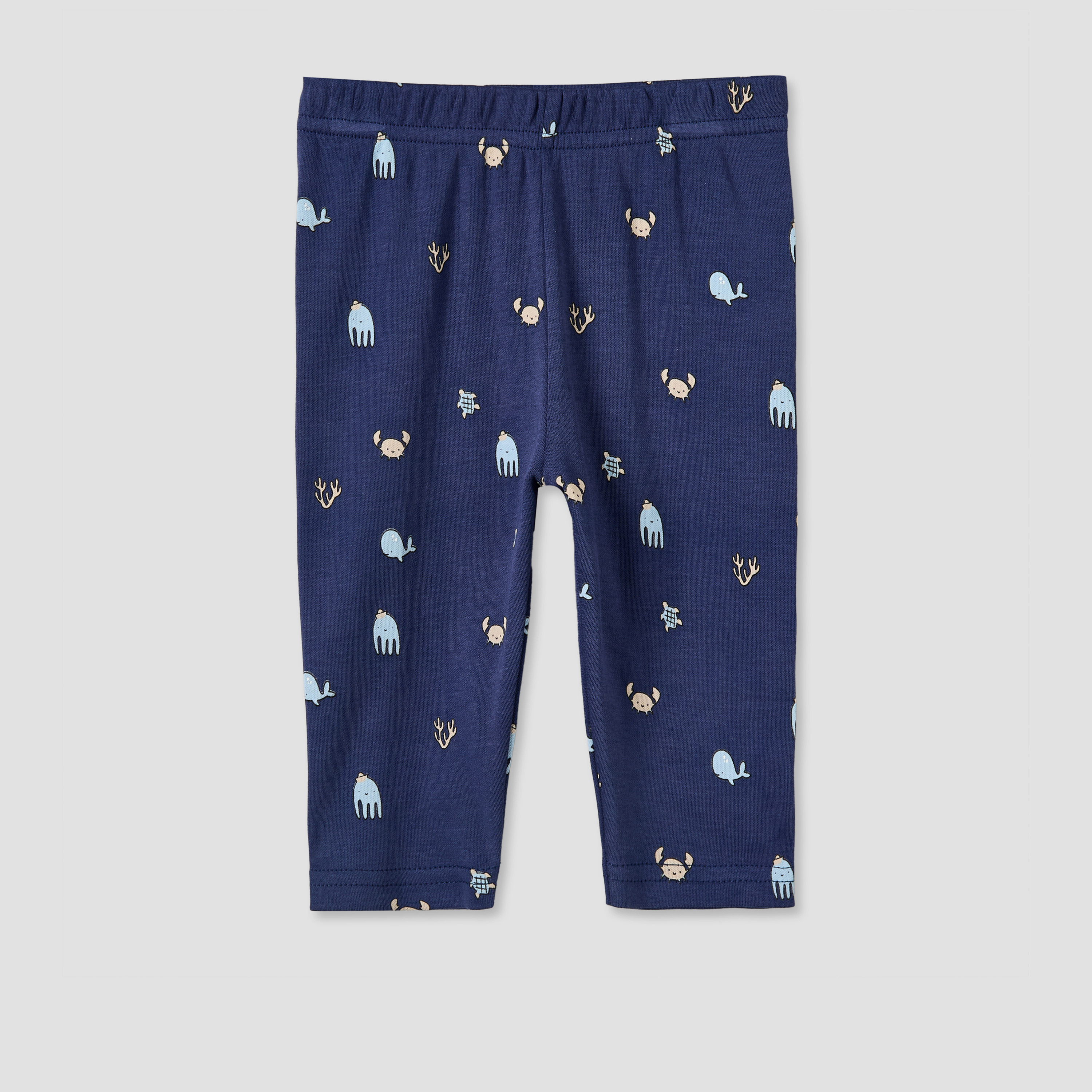 Juniors Cotton Round Neck Long Sleeves Pyjama Set with Underwater Print-baby-boys-clothing-nightwear-pyjamasets-image-4