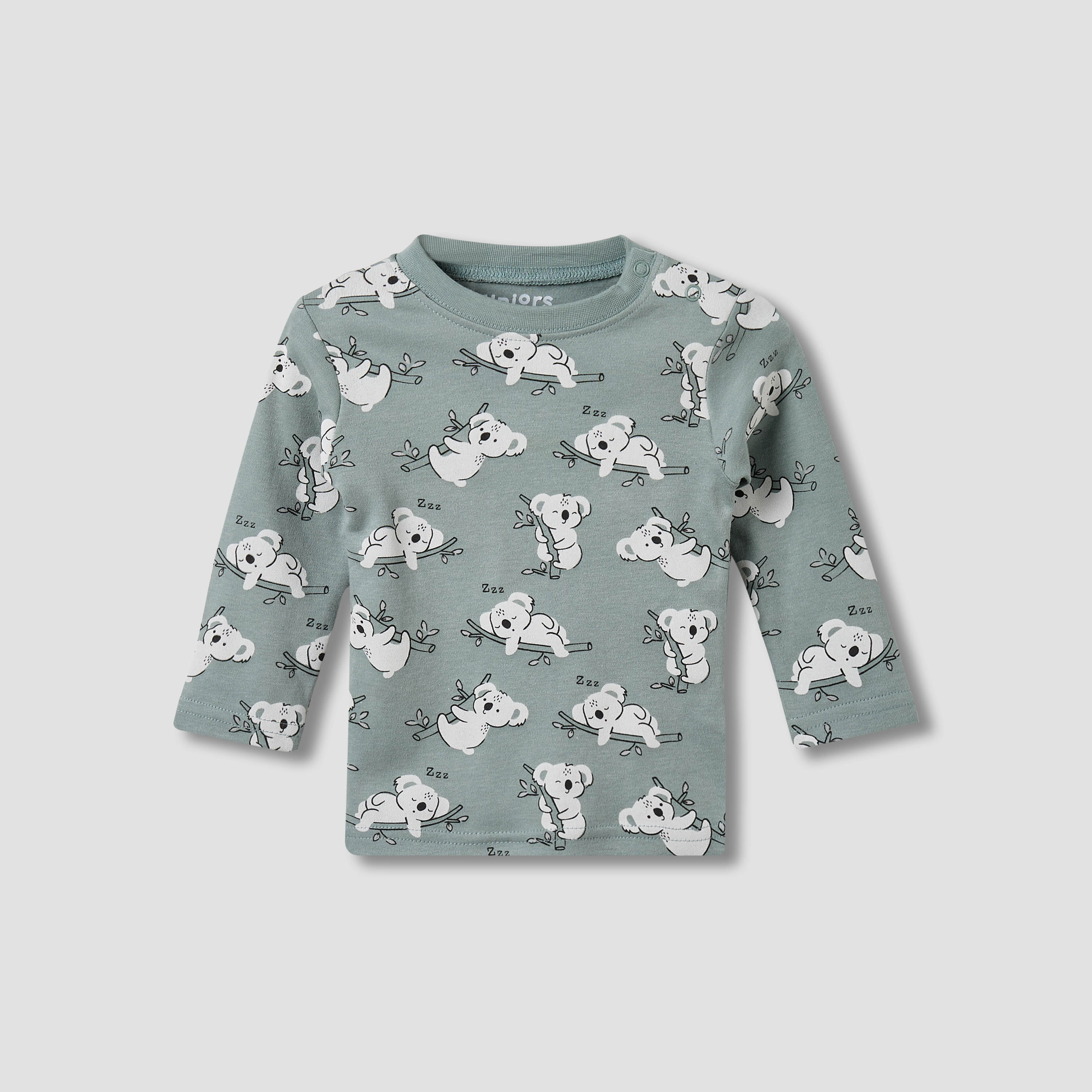 Juniors Cotton Crew Neck Long Sleeves Pyjama Set with Animal Print-baby-girls-clothing-nightwear-pyjamasets-image-3