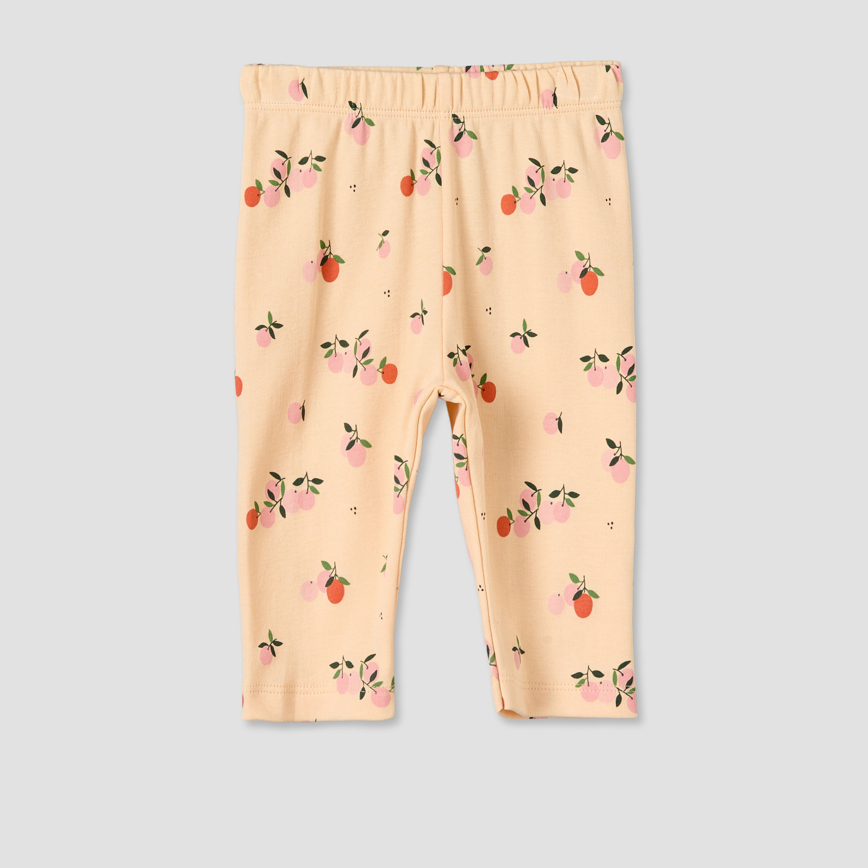 Juniors Cotton Round Neck Long Sleeves Pyjama Set with Orange Print-baby-girls-clothing-nightwear-pyjamasets-image-4
