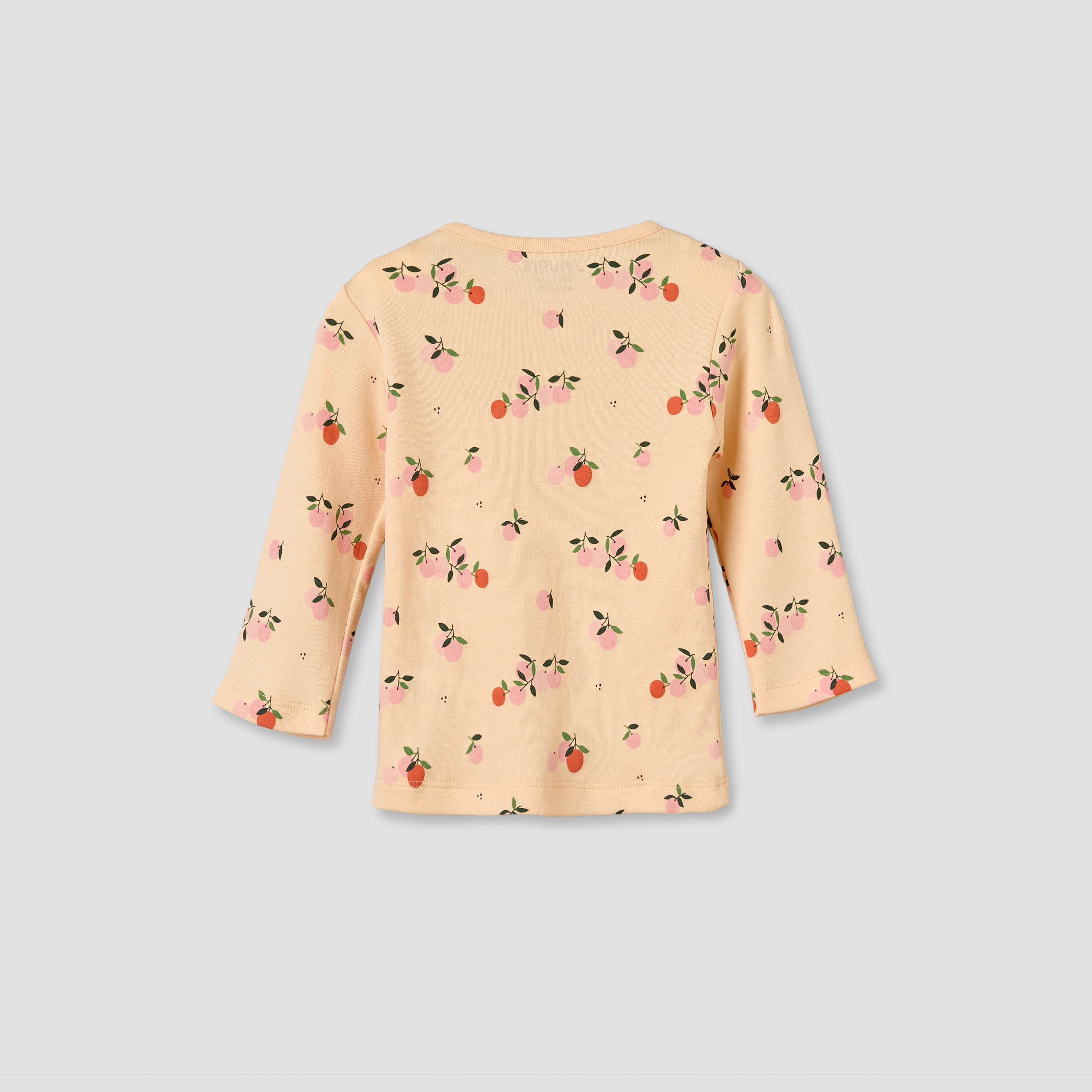 Juniors Cotton Round Neck Long Sleeves Pyjama Set with Orange Print-baby-girls-clothing-nightwear-pyjamasets-image-5
