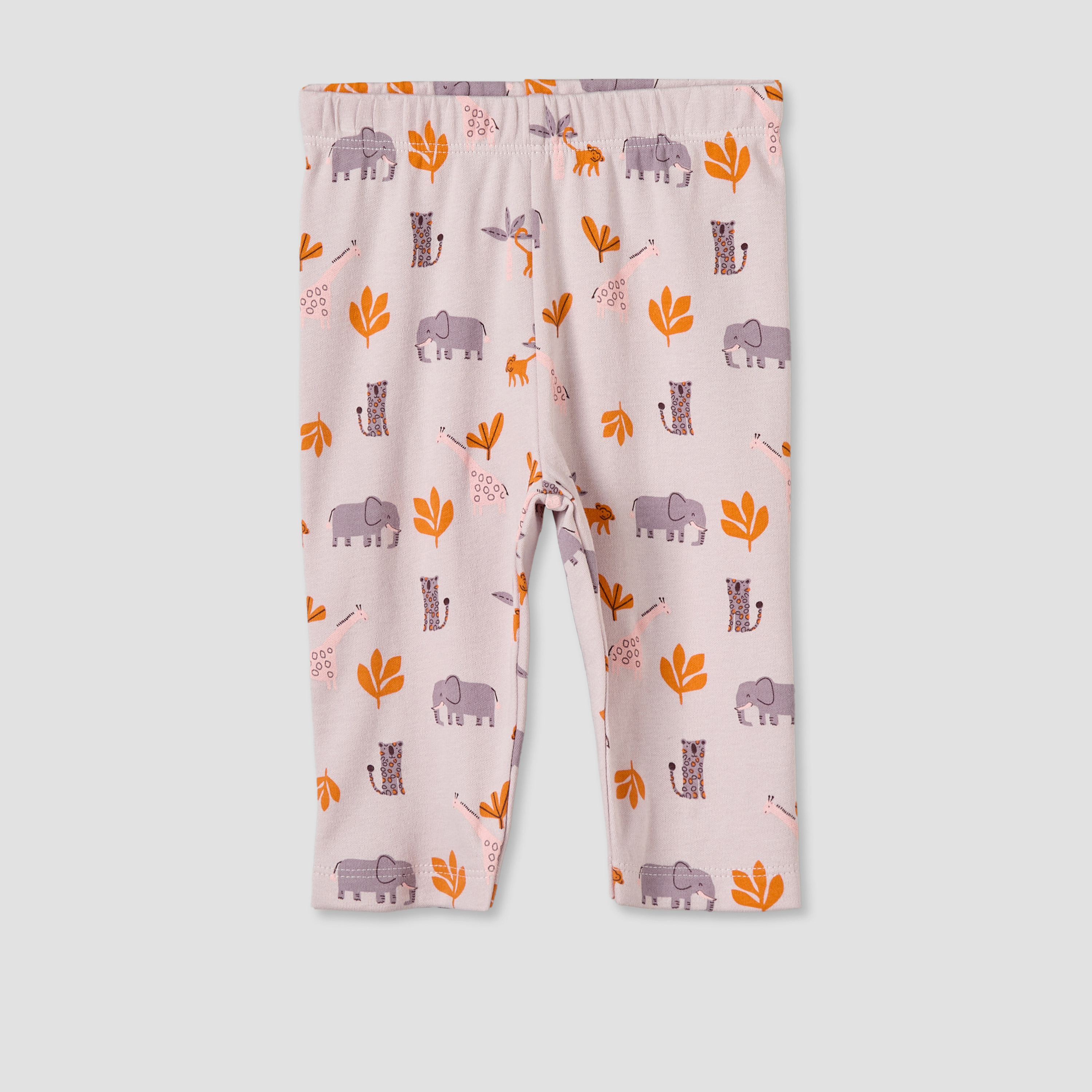 Juniors Cotton Round Neck Long Sleeves Pyjama Set with Safari Print-baby-girls-clothing-nightwear-pyjamasets-image-4