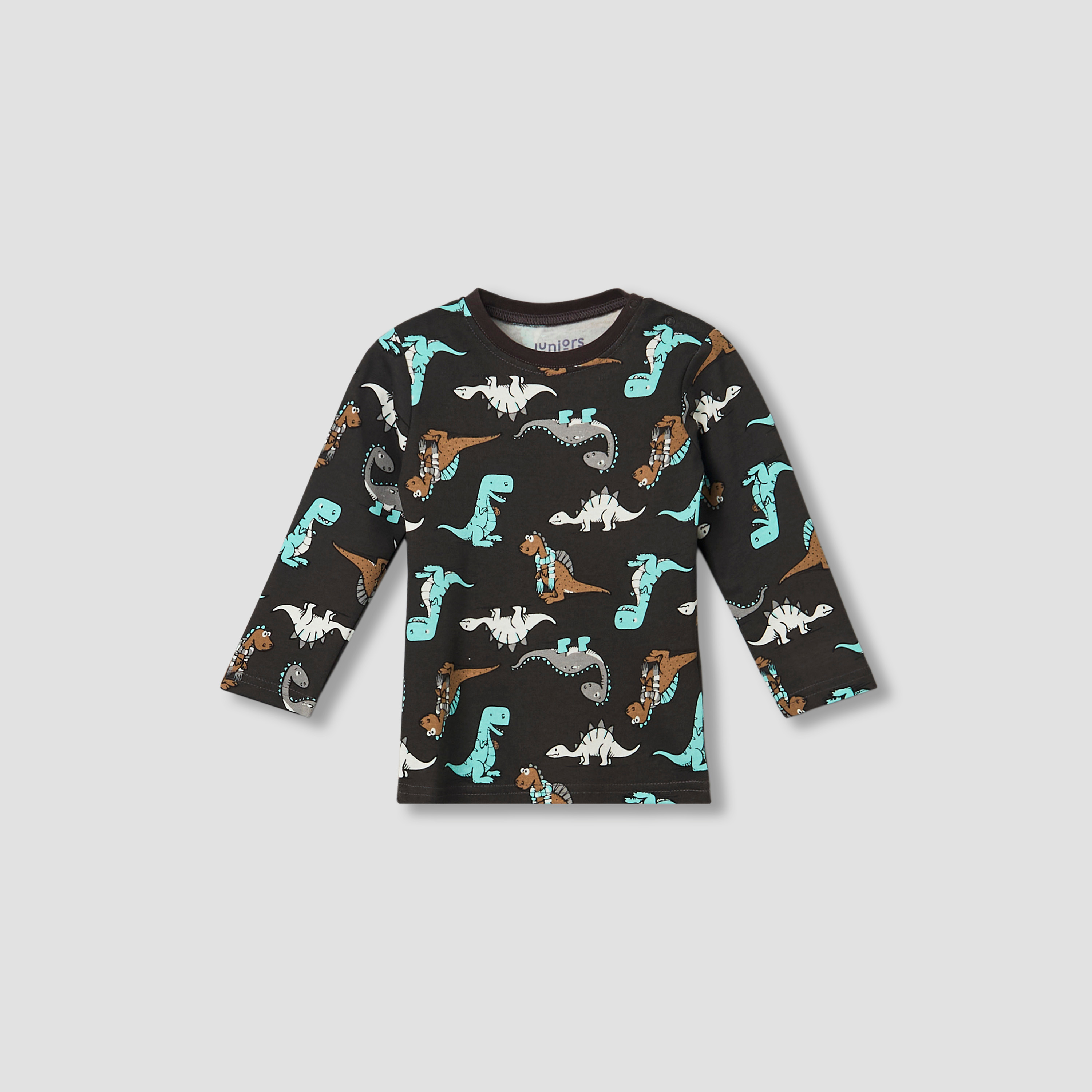 Juniors All-Over Dinosaur Print Long Sleeve T-shirt and Elasticated Pyjama Set-promo_babyshop_Buy3for79_QAT130126-image-3