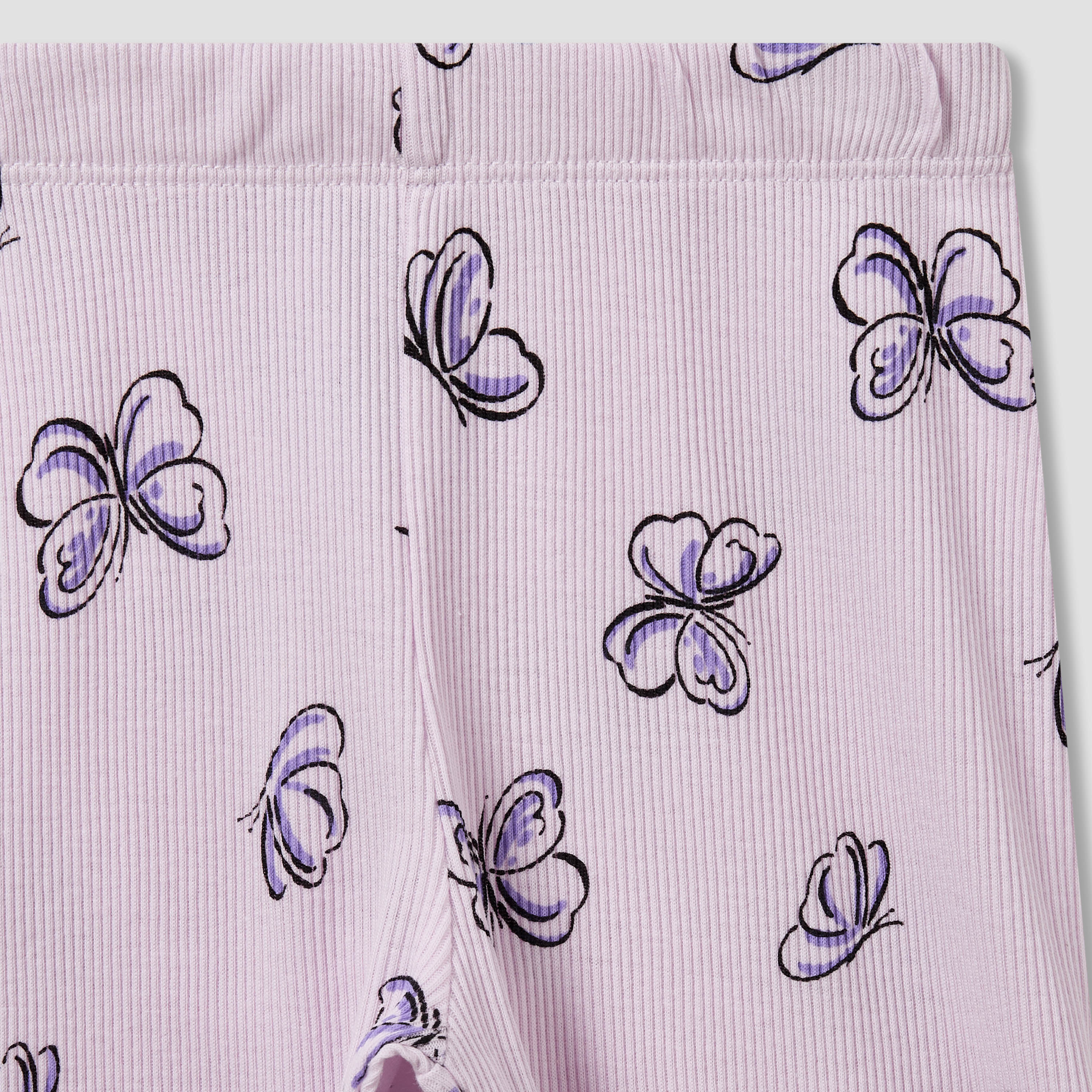 Juniors Cotton Round Neck Long Sleeves Pyjama Set with Butterfly Print-baby-girls-clothing-nightwear-pyjamasets-image-6