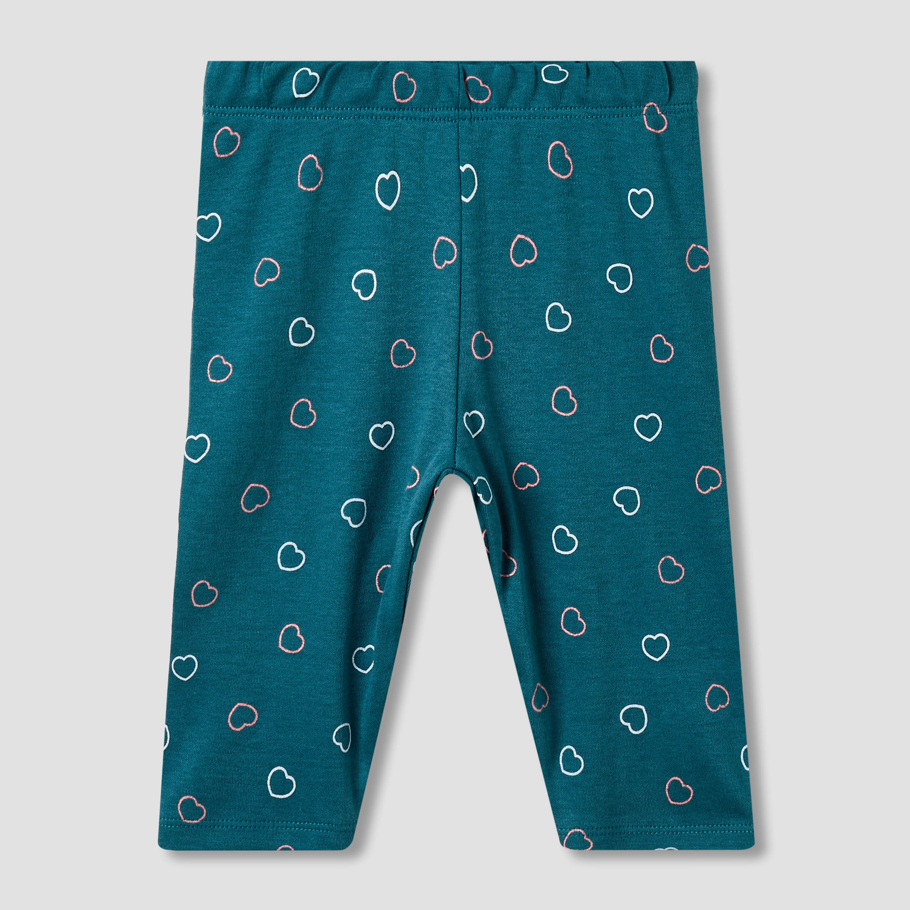 Juniors All-Over Heart Print T-shirt and Pyjama Set-baby-girls-clothing-nightwear-pyjamasets-image-4