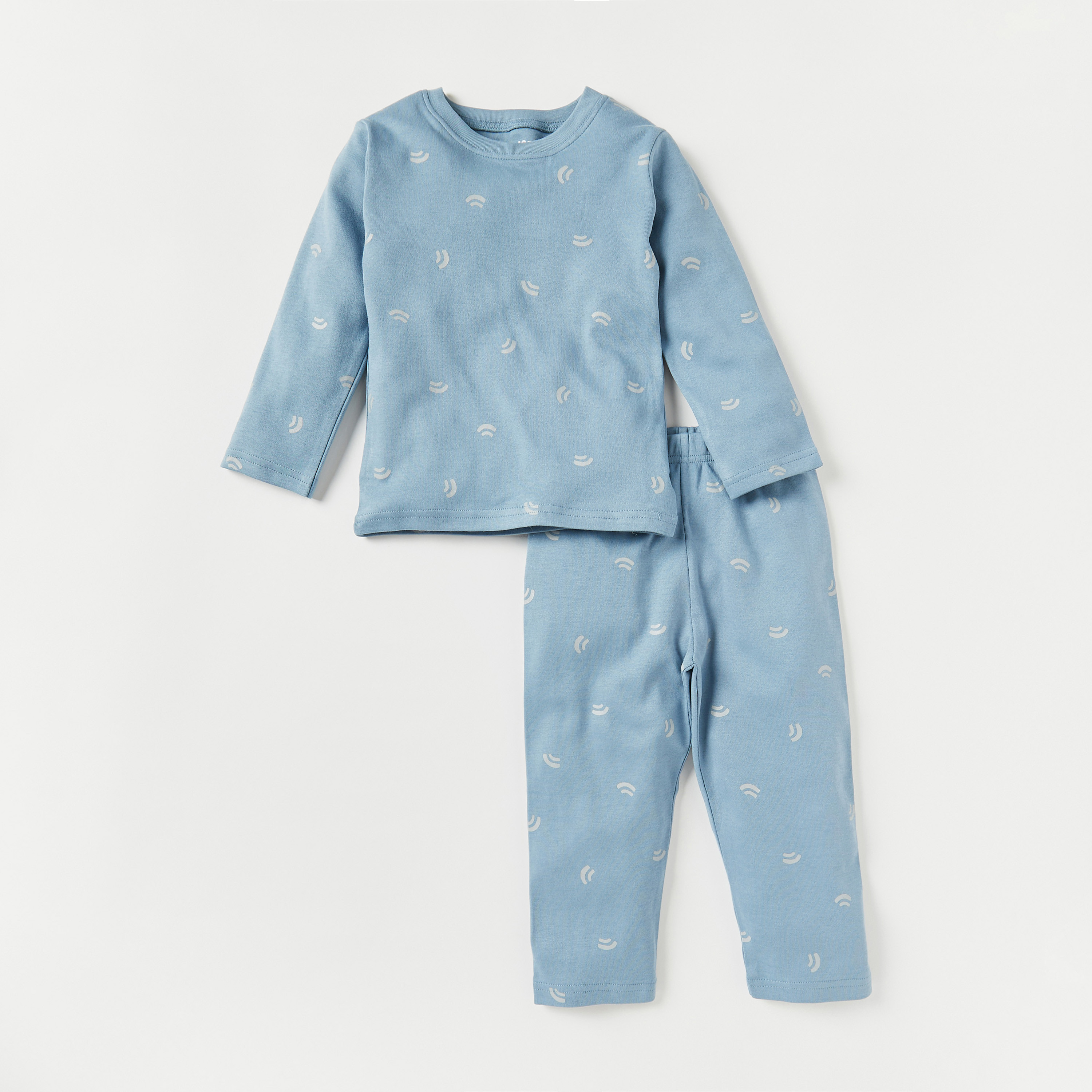 بنطلون بيجاما وتيشيرت بطبعات من جونيورز - طقم من 4 قطع-baby-boys-clothing-nightwear-pyjamasets-image-2