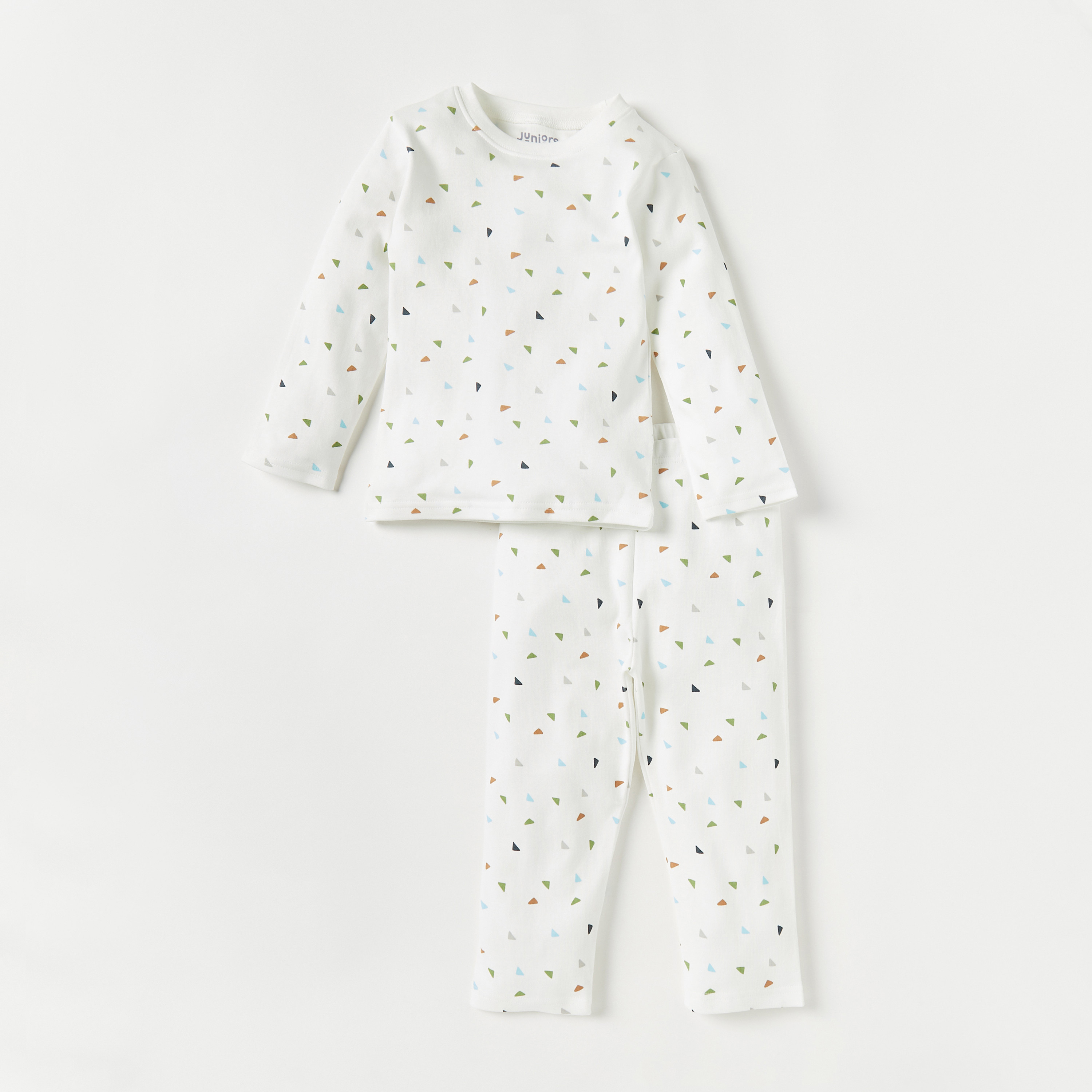 بنطلون بيجاما وتيشيرت بطبعات من جونيورز - طقم من 4 قطع-baby-boys-clothing-nightwear-pyjamasets-image-5
