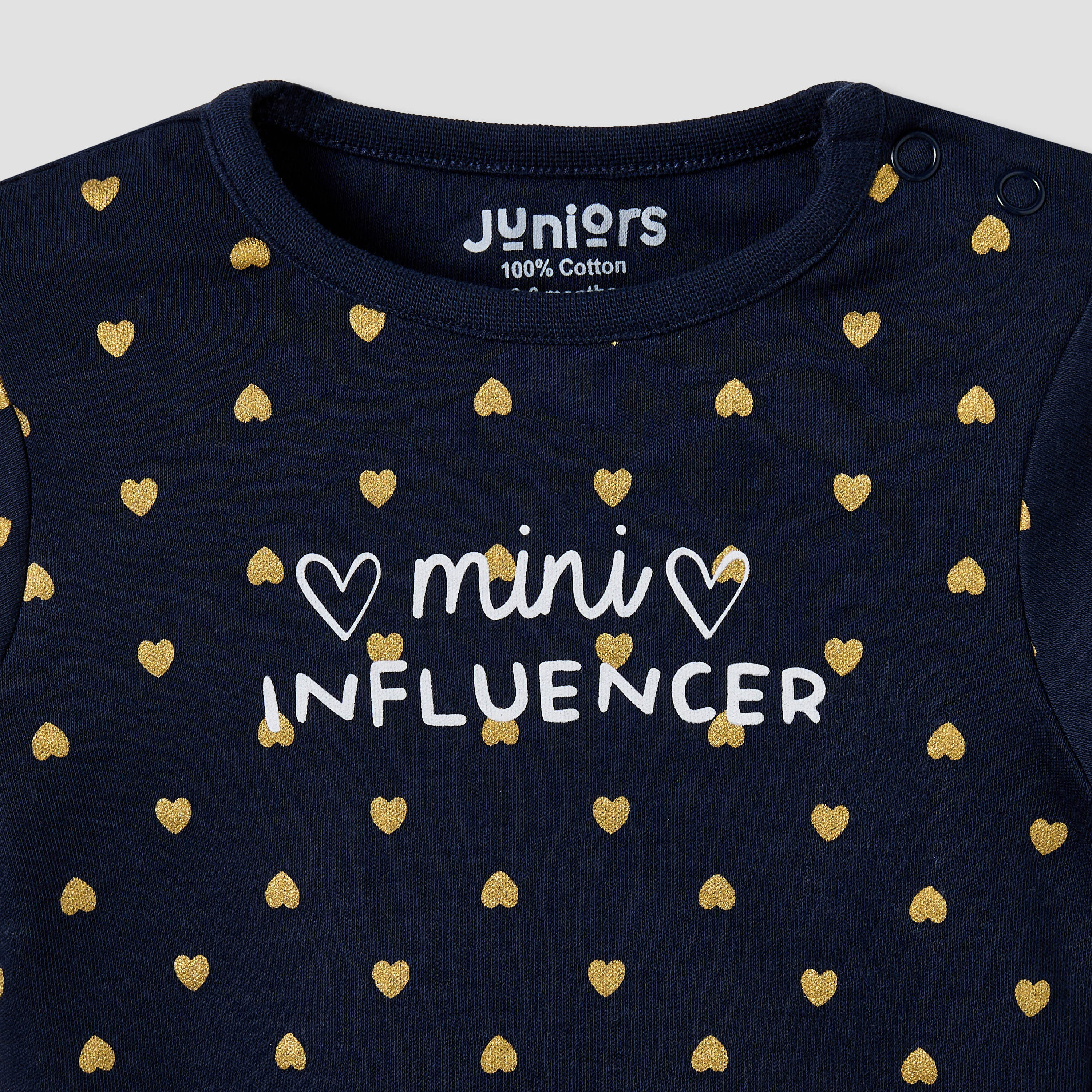 Juniors All-Over Heart Print T-shirt and Pyjama Set-baby-girls-clothing-nightwear-pyjamasets-image-5