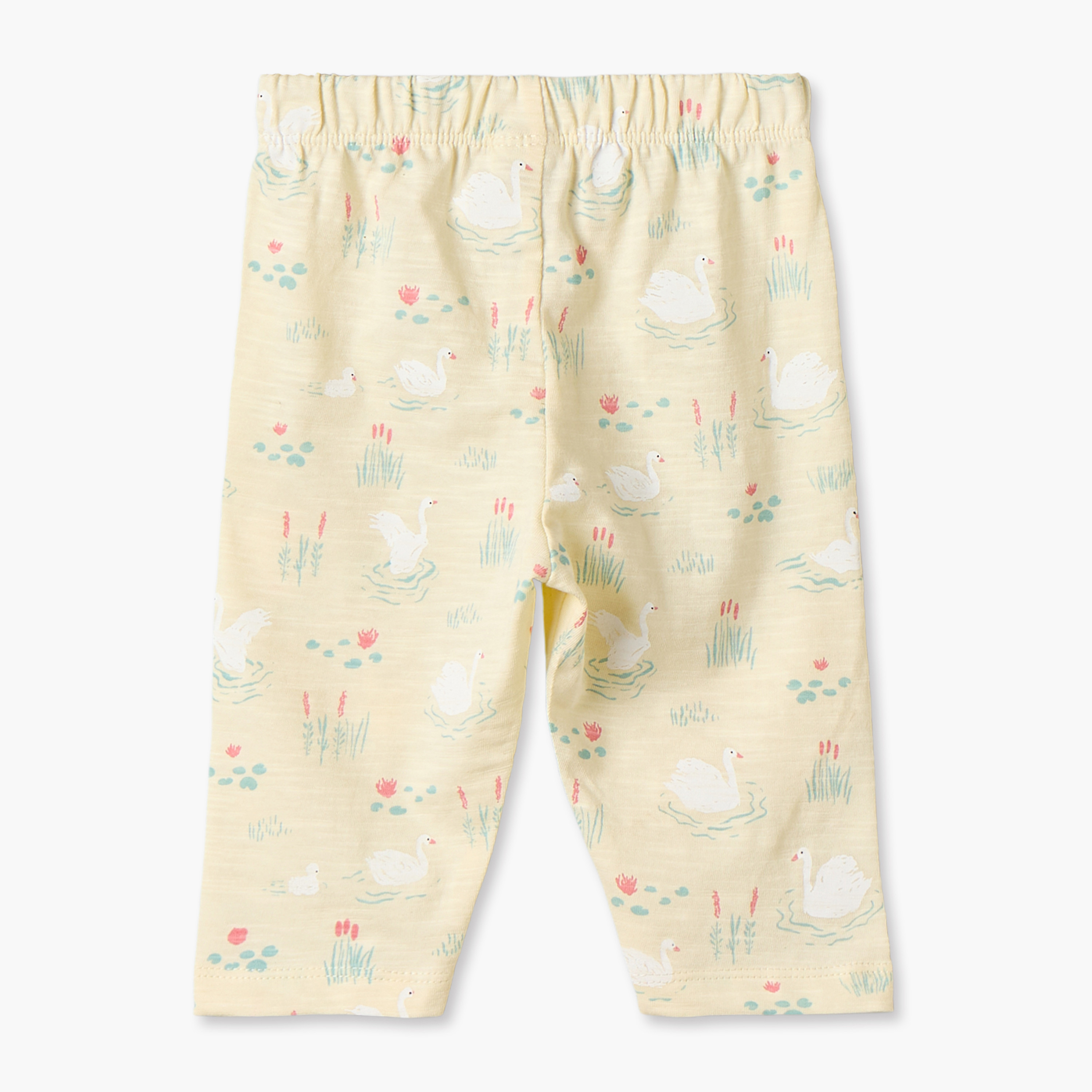 Juniors Cotton Collared Long Sleeves Pyjama Set with Swan Print-baby-girls-clothing-nightwear-pyjamasets-image-6