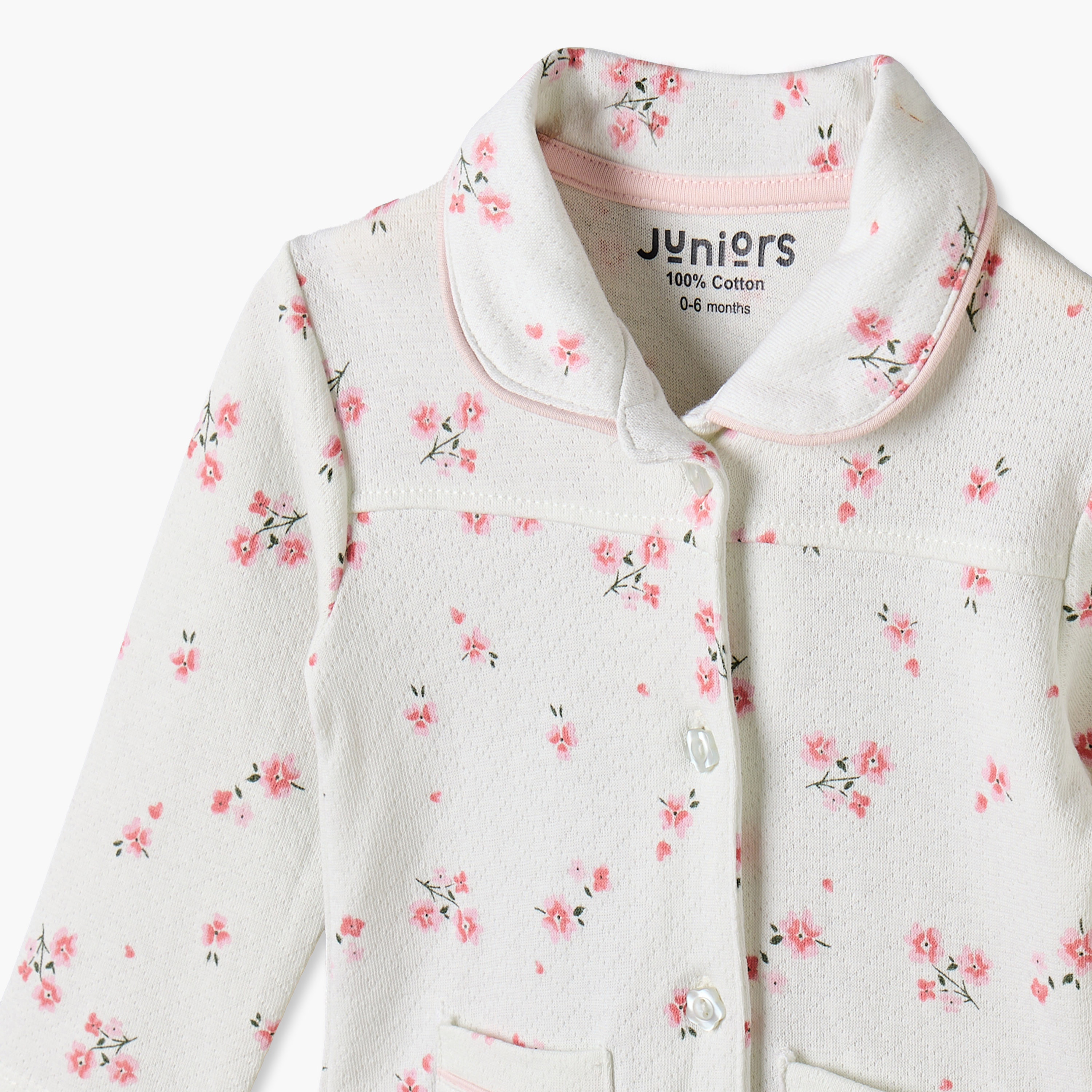 طقم بيجاما قطن بياقة عادية وأكمام طويلة وطبعات من جونيورز-baby-girls-clothing-nightwear-pyjamasets-image-7