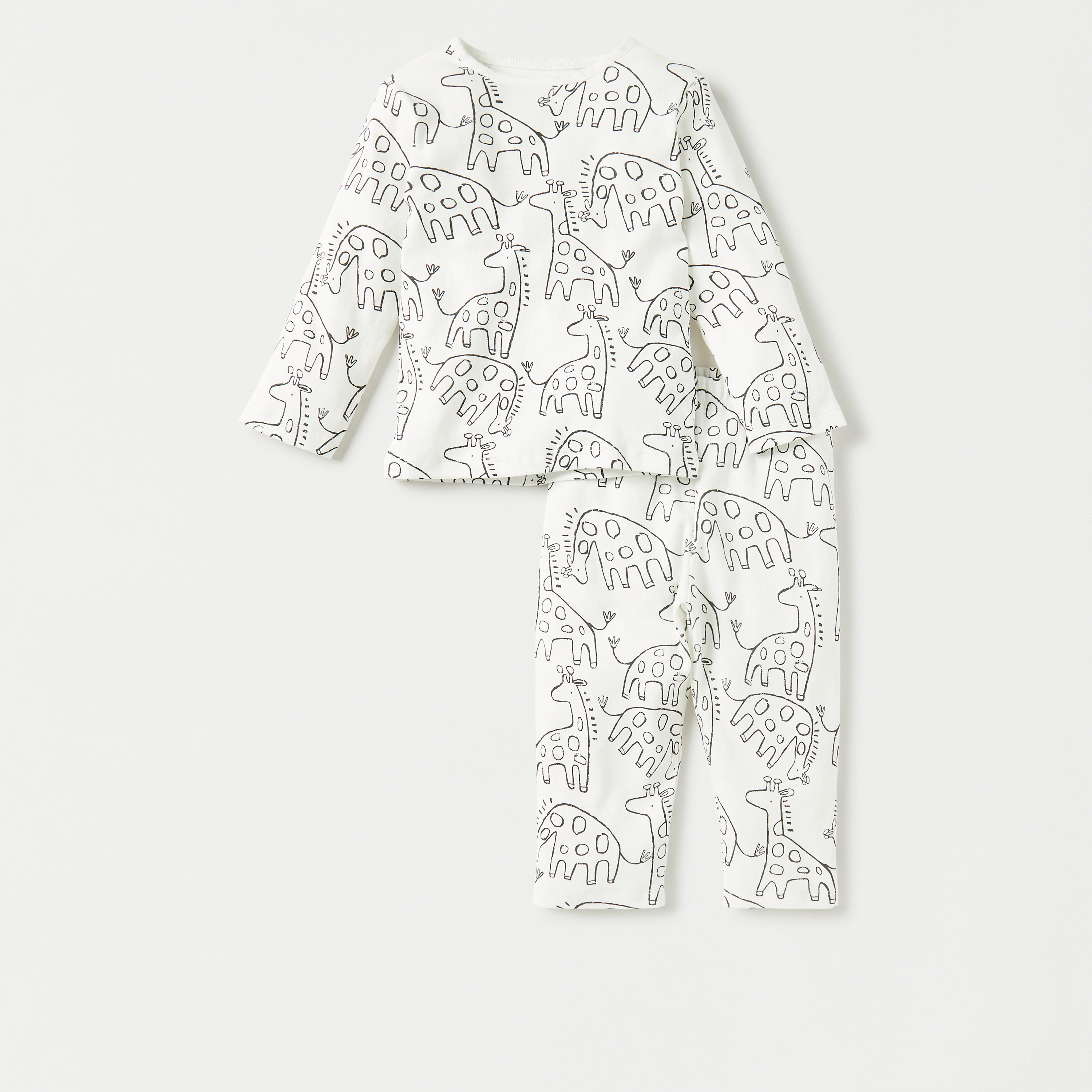 Juniors All-Over Animal Print T-shirt with Pyjamas - Set of 4-baby-girls-clothing-nightwear-pyjamasets-image-3