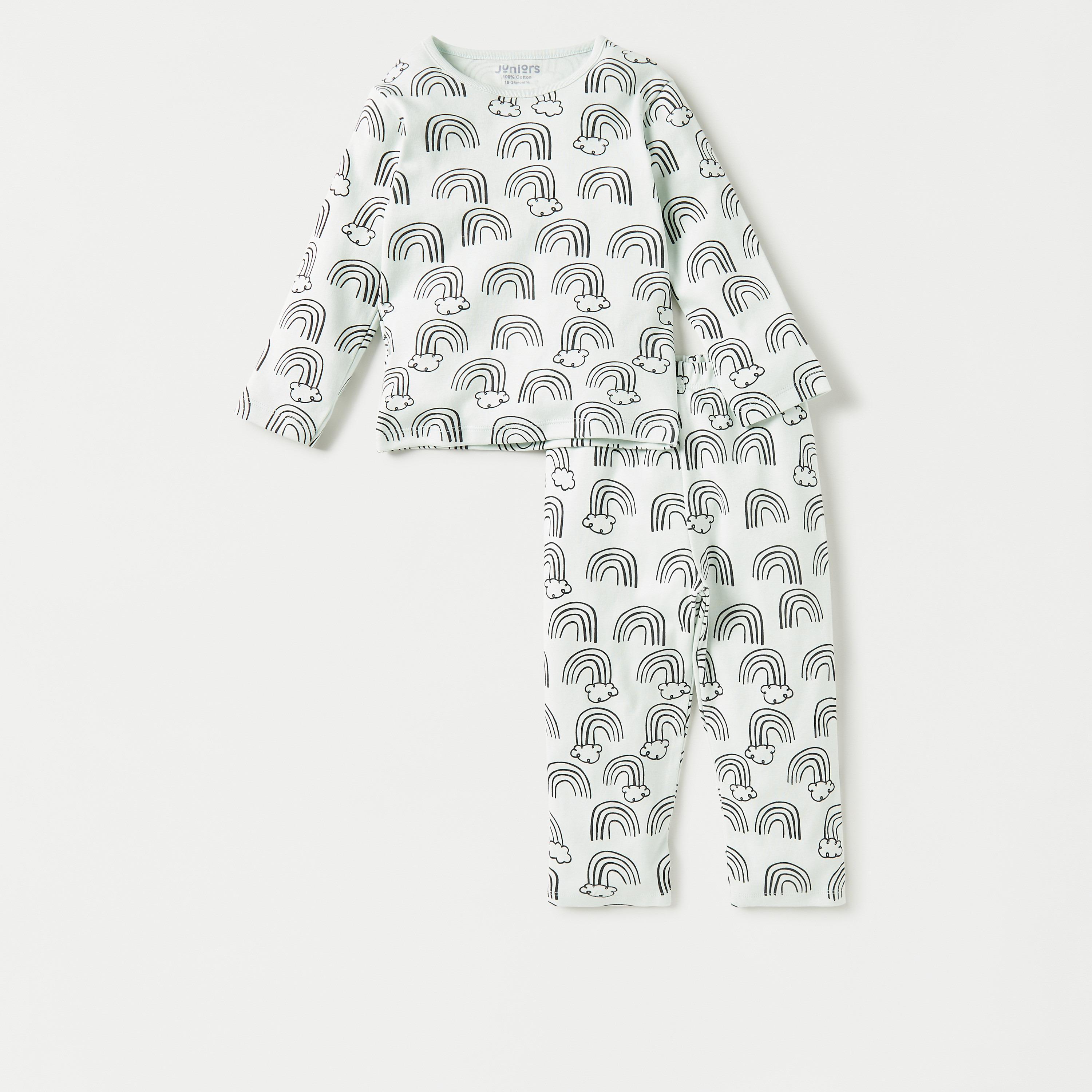 Juniors All-Over Animal Print T-shirt with Pyjamas - Set of 4-baby-girls-clothing-nightwear-pyjamasets-image-5
