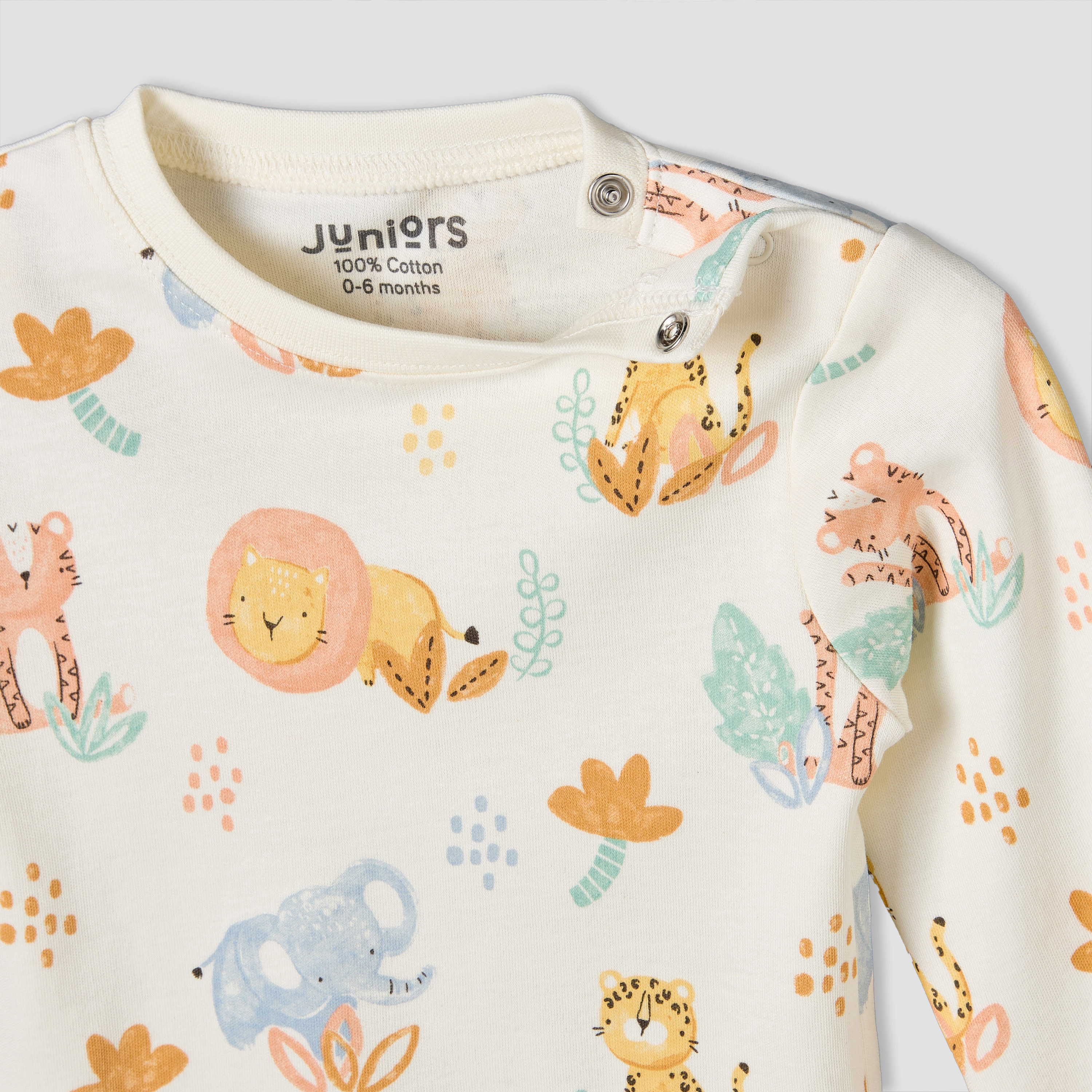 Set of 4 Juniors Cotton Crew Neck Long Sleeves Pyjama Set with Assorted Print-baby-boys-clothing-nightwear-pyjamasets-image-14