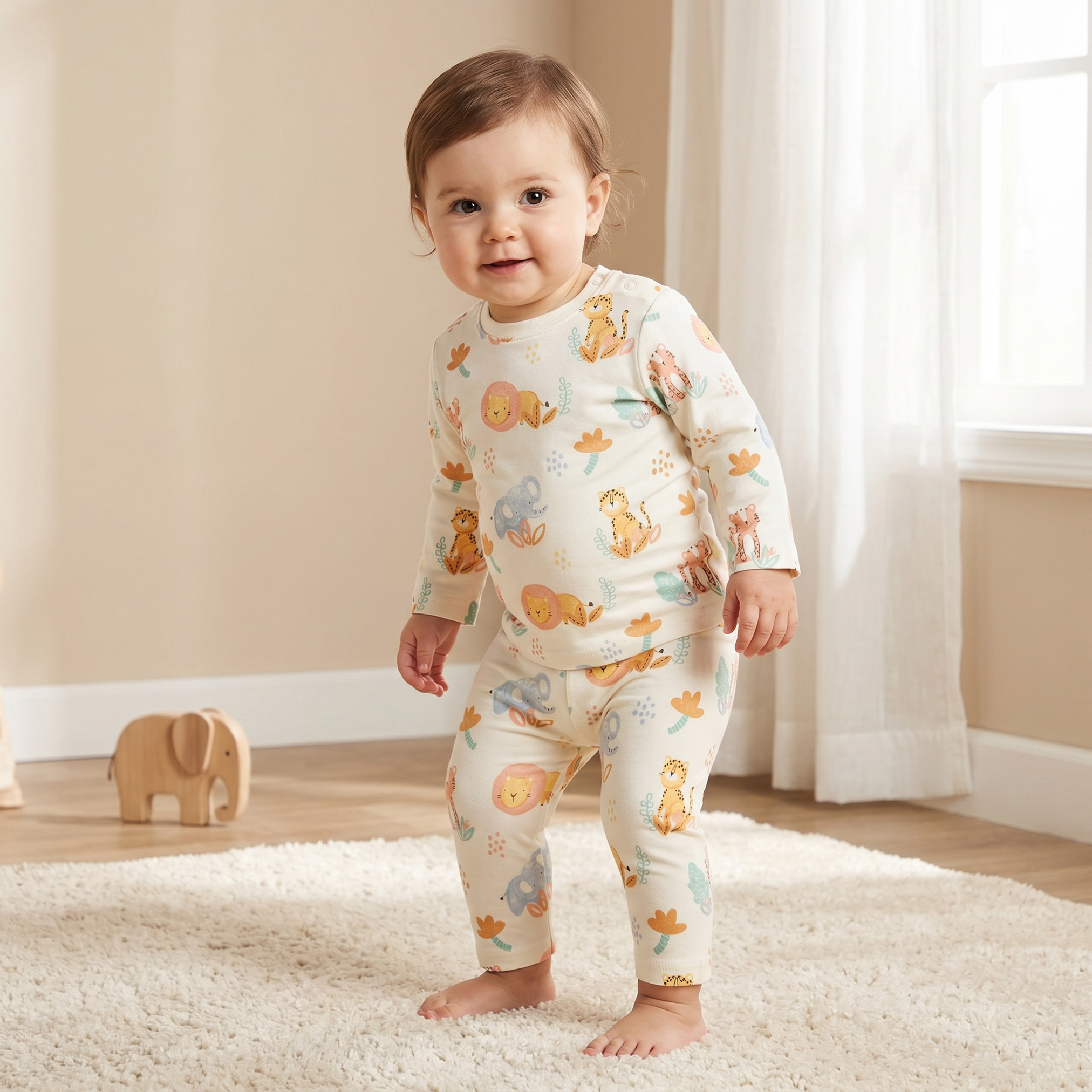 Set of 4 Juniors Cotton Crew Neck Long Sleeves Pyjama Set with Assorted Print-baby-boys-clothing-nightwear-pyjamasets-image-2