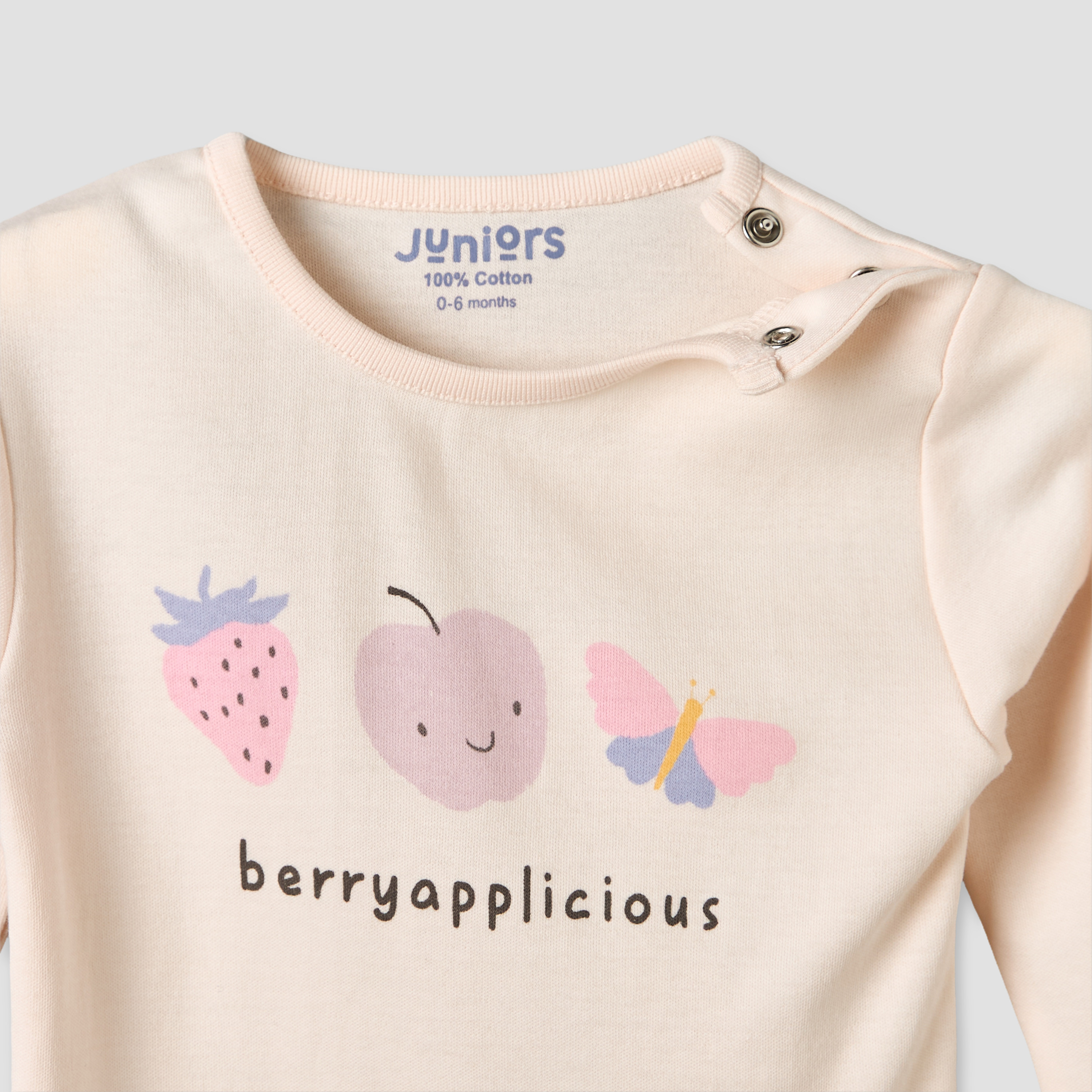 Pack of 4 Juniors Cotton Crew Neck Long Sleeves Pyjama Set with Assorted Prints-baby-girls-clothing-nightwear-pyjamasets-image-11