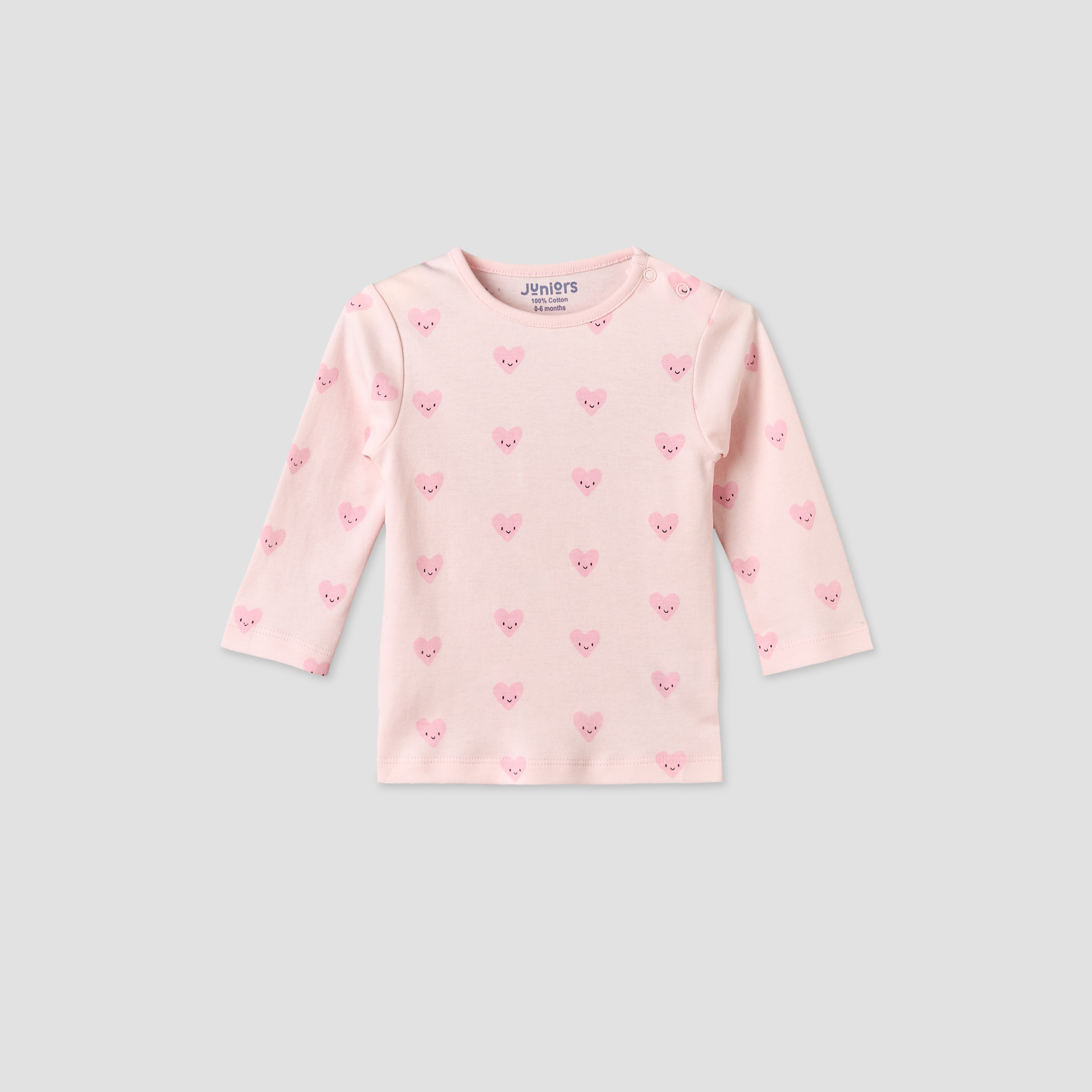 Pack of 4 Juniors Cotton Crew Neck Long Sleeves Pyjama Set with Assorted Prints-baby-girls-clothing-nightwear-pyjamasets-image-2