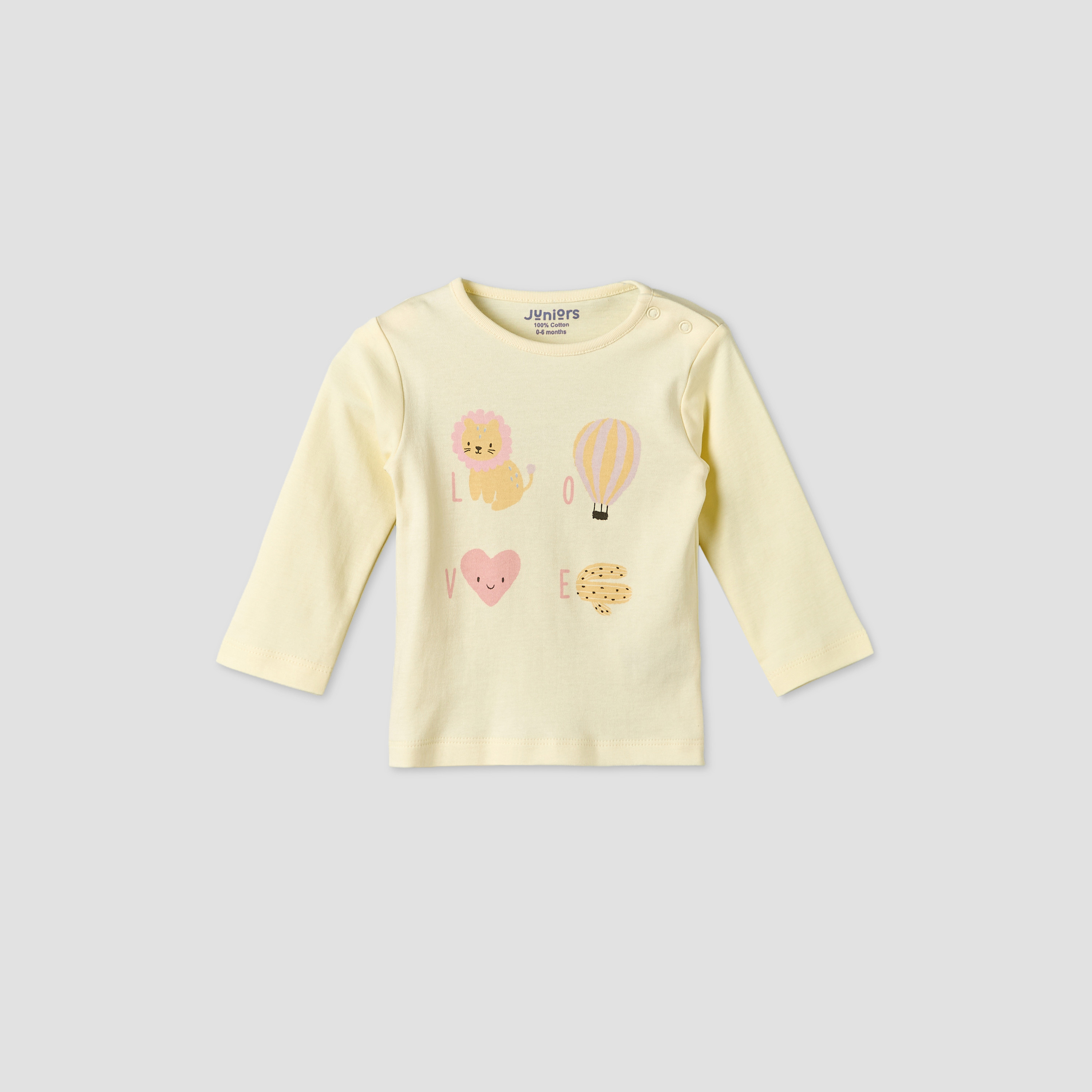 Pack of 4 Juniors Cotton Crew Neck Long Sleeves Pyjama Set with Assorted Prints-baby-girls-clothing-nightwear-pyjamasets-image-4