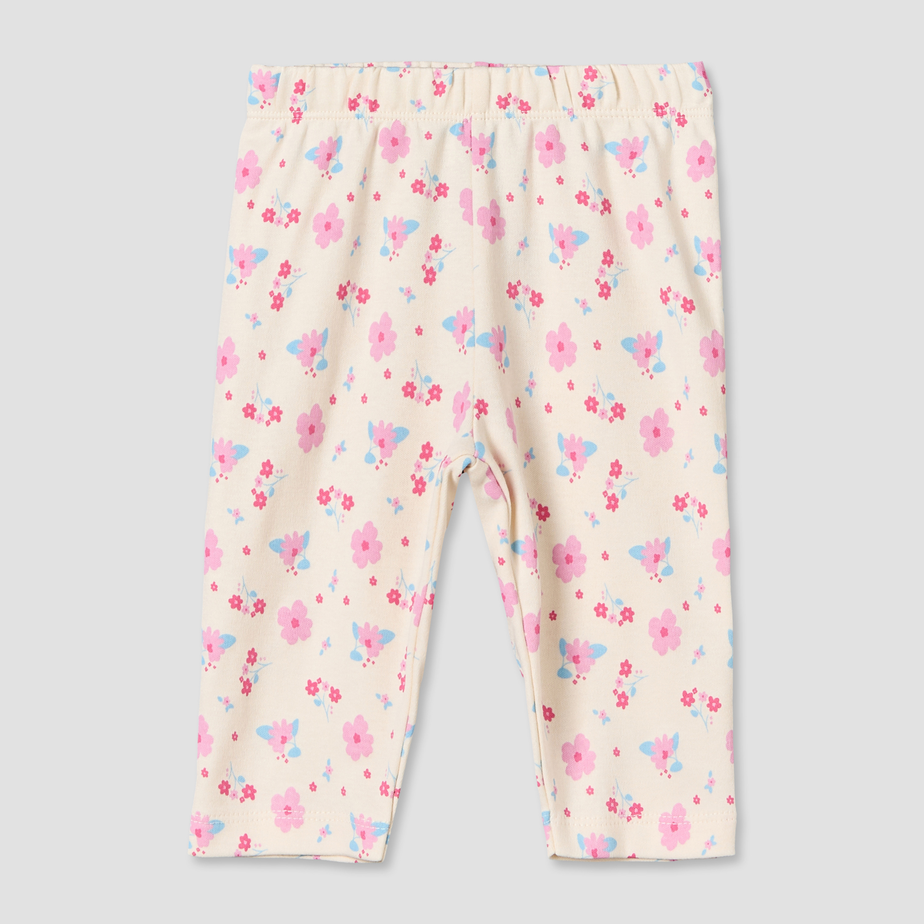 طقم بيجاما قطن بطبعة زهور وياقة مستديرة وأكمام طويلة من جونيورز - طقم من 4 قطع-baby-girls-clothing-nightwear-pyjamasets-image-4