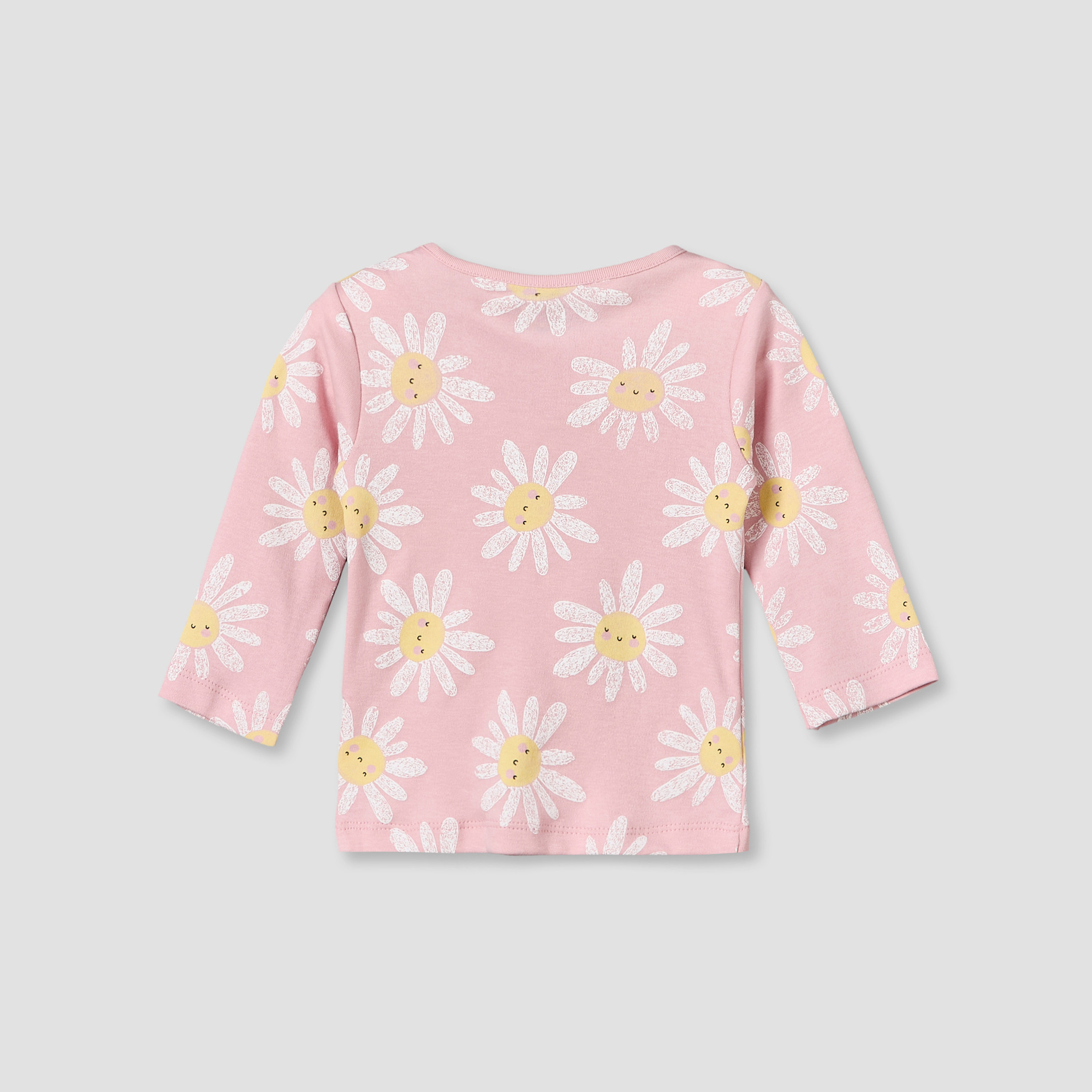 طقم بيجاما قطن بطبعة زهور وياقة مستديرة وأكمام طويلة من جونيورز - طقم من 4 قطع-baby-girls-clothing-nightwear-pyjamasets-image-10