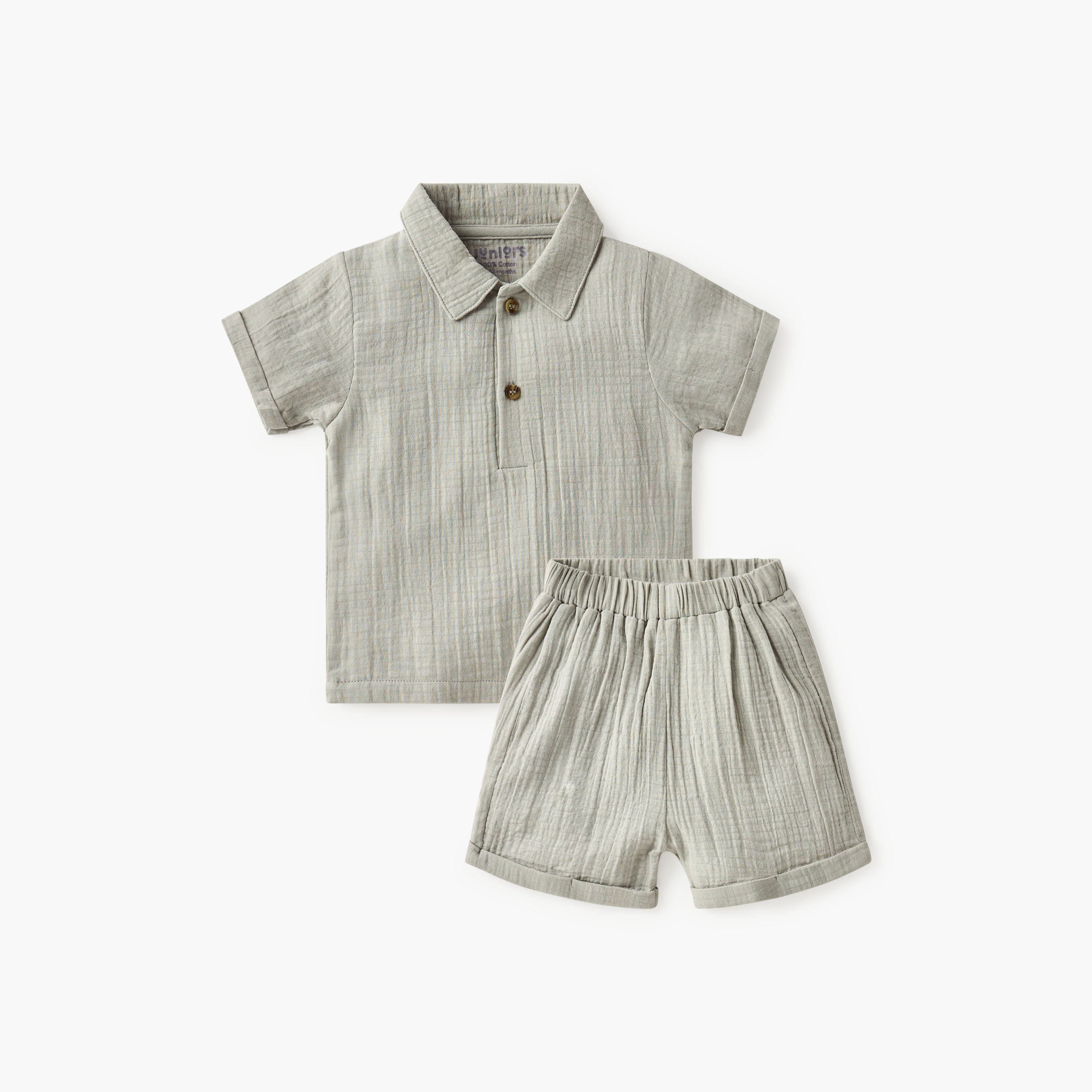 Juniors Textured T-shirt and Shorts Set-baby-boys-clothing-setsandcoords-image-1