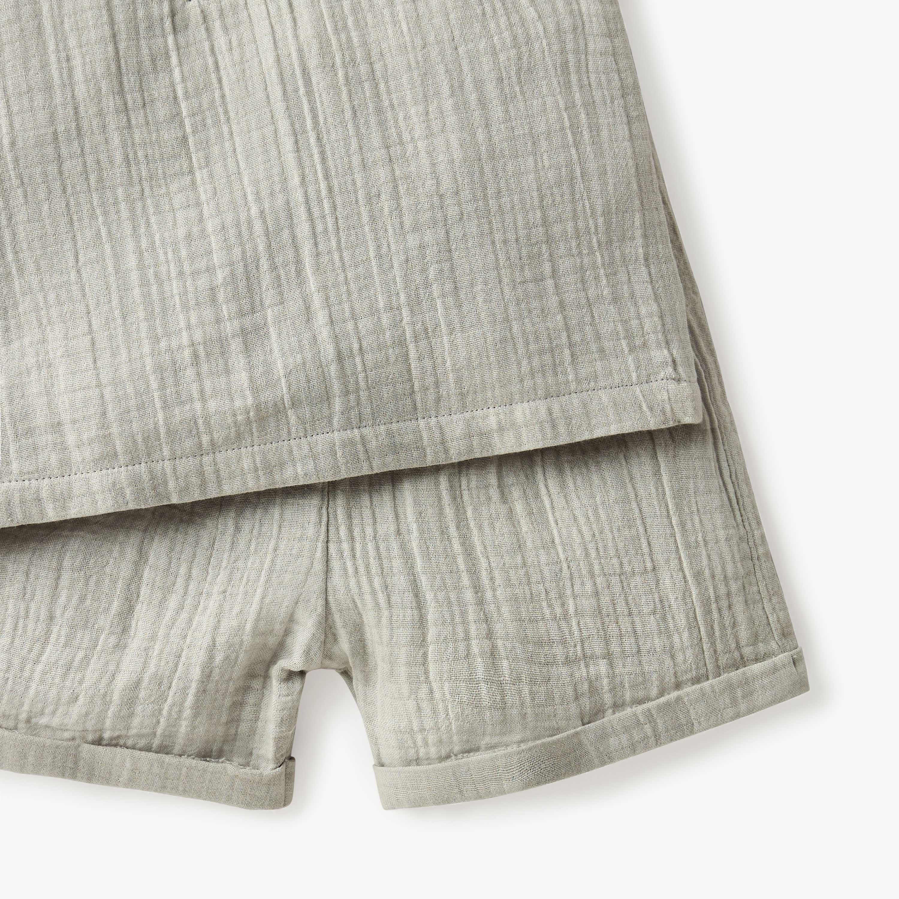 Juniors Textured T-shirt and Shorts Set-baby-boys-clothing-setsandcoords-image-5