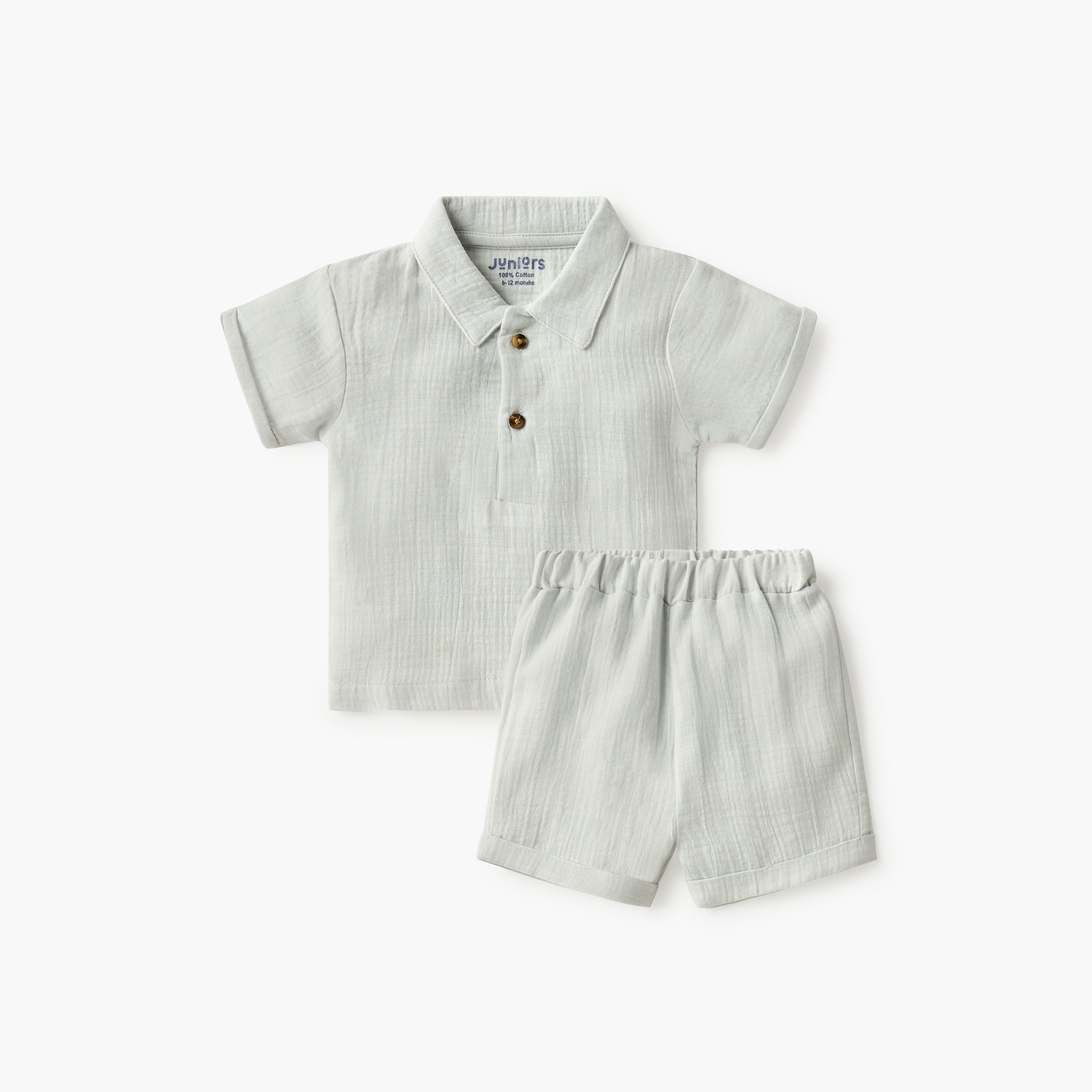 Juniors Textured T-shirt and Shorts Set-baby-boys-clothing-setsandcoords-image-1