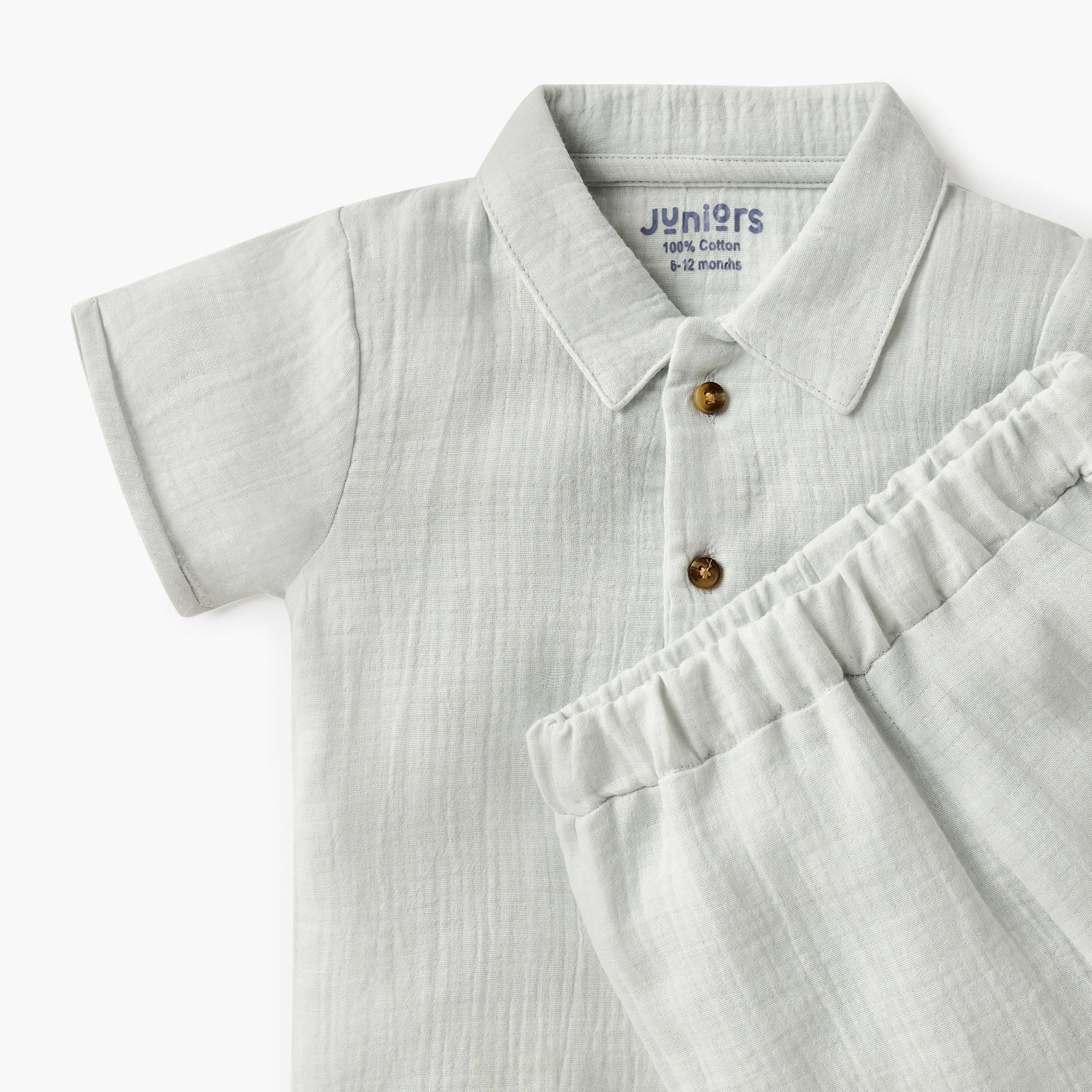 Juniors Textured T-shirt and Shorts Set-baby-boys-clothing-setsandcoords-image-4