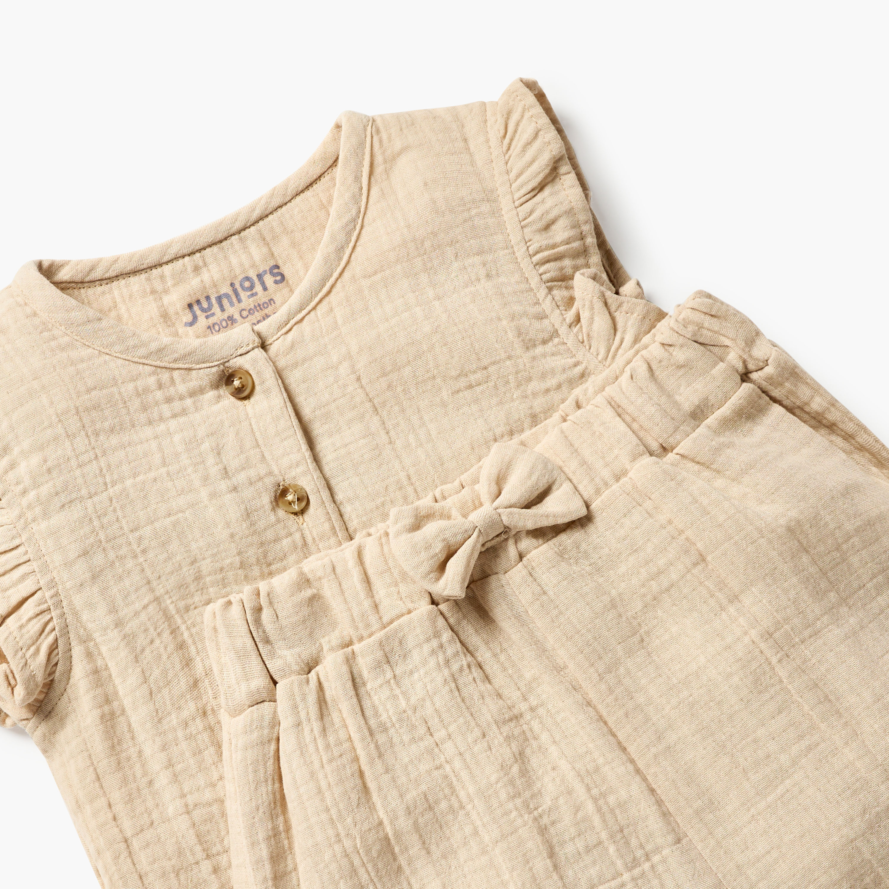 طقم بنطلون بيجاما وبلوزة بارز الملمس من جونيورز-baby-girls-clothing-setsandcoords-image-4