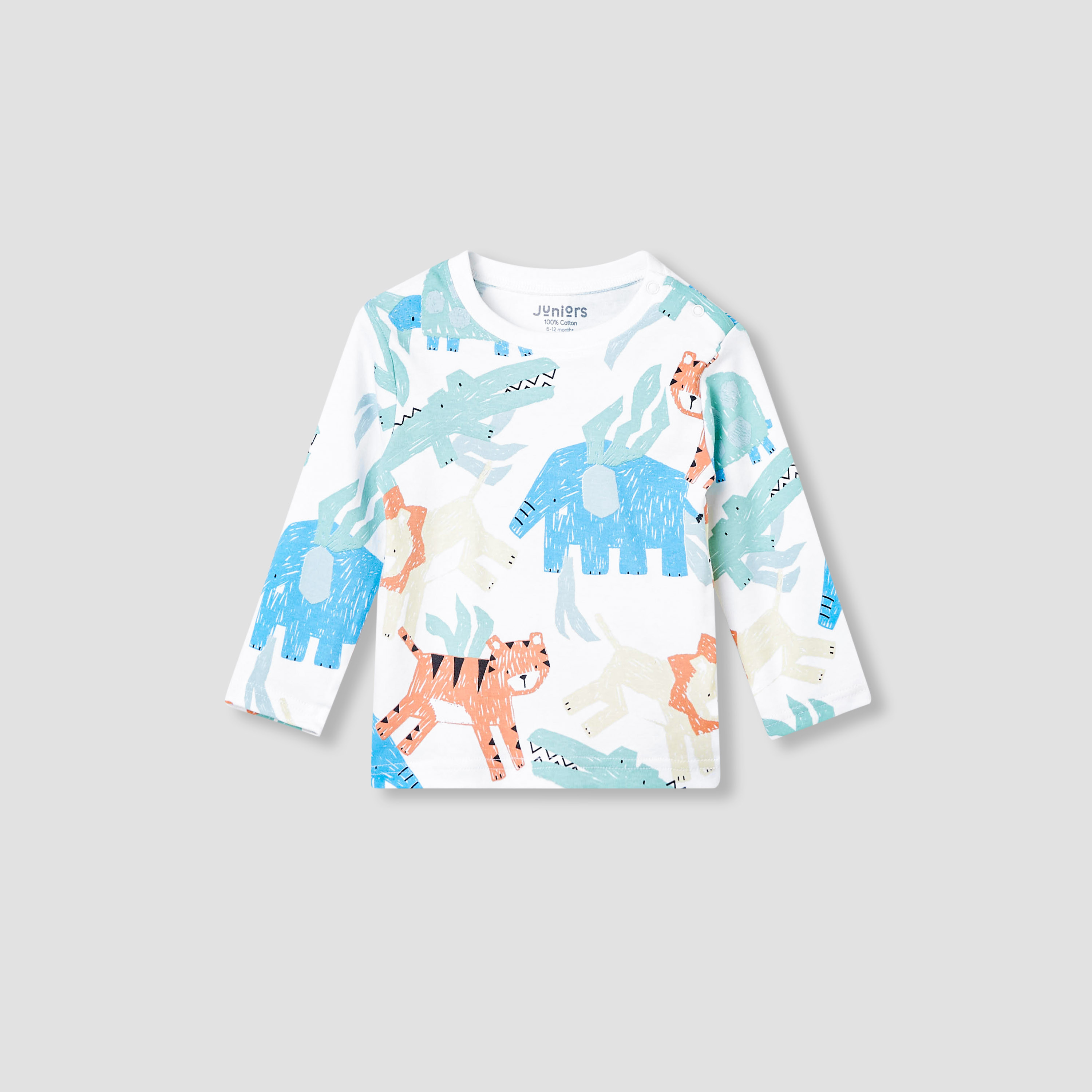 Juniors Animal Print T-shirt and Pyjama Set-baby-boys-clothing-nightwear-pyjamasets-image-2