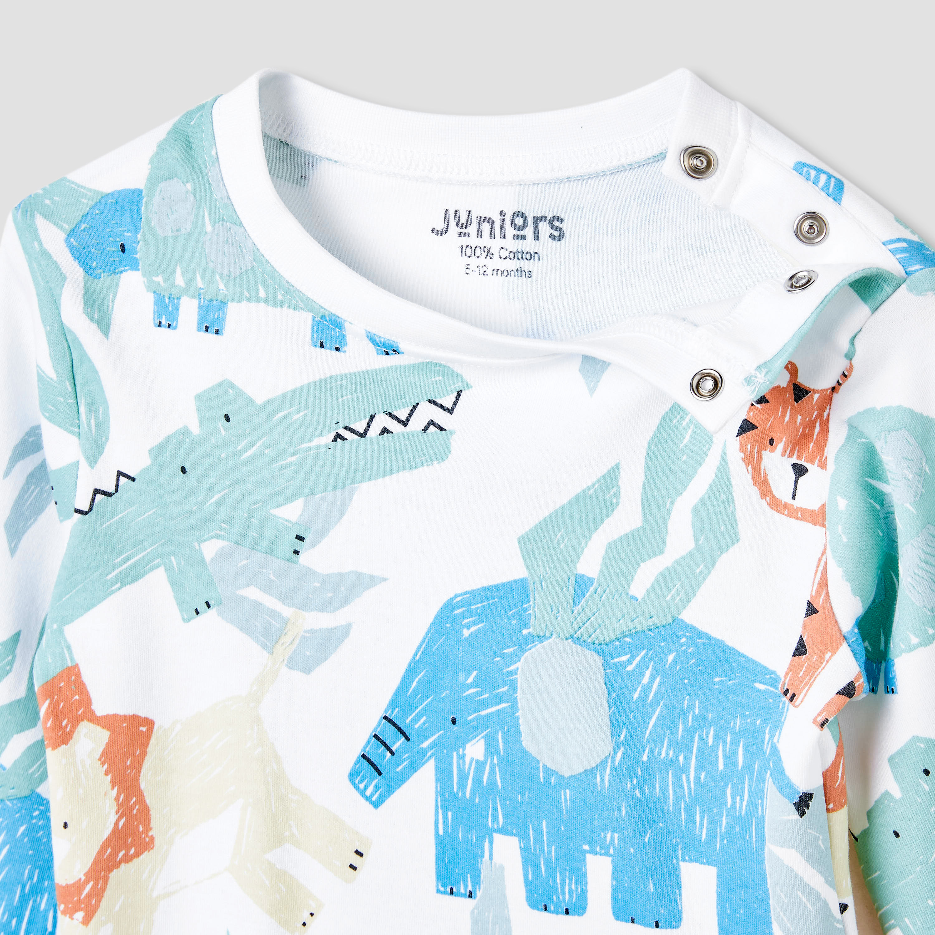 Juniors Animal Print T-shirt and Pyjama Set-baby-boys-clothing-nightwear-pyjamasets-image-4